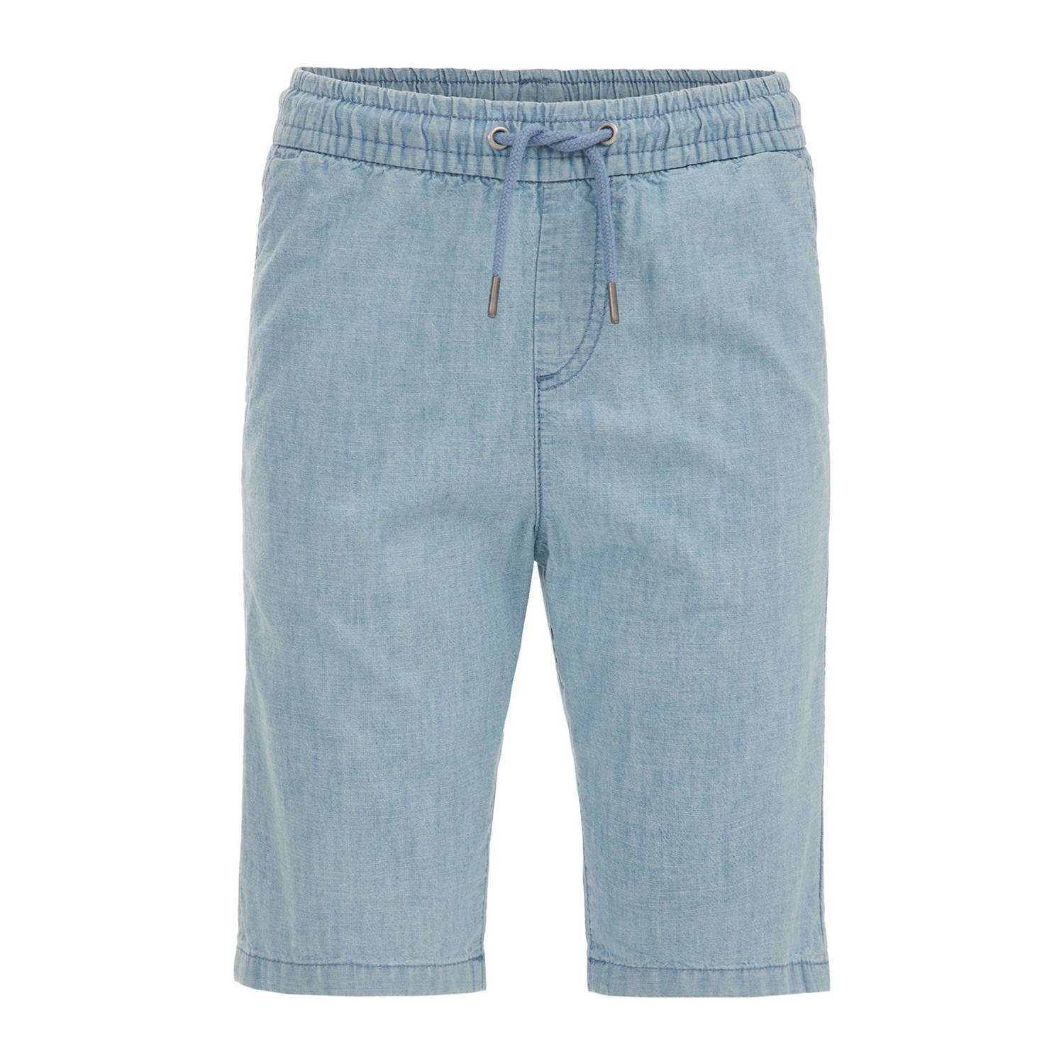 WE Fashion straight fit denim short chambray