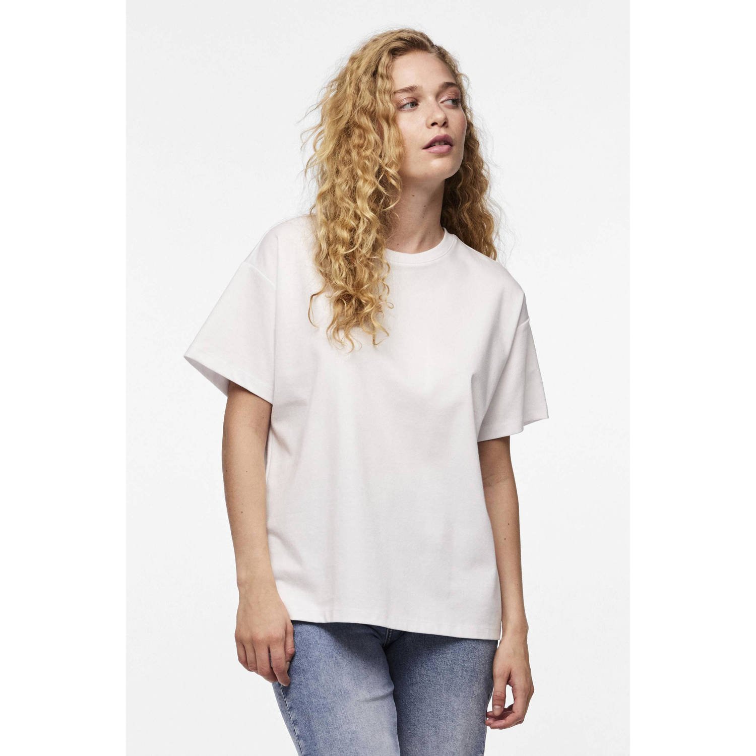 Pieces Shirt met korte mouwen PCSKYLAR SS OVERSIZED TEE NOOS