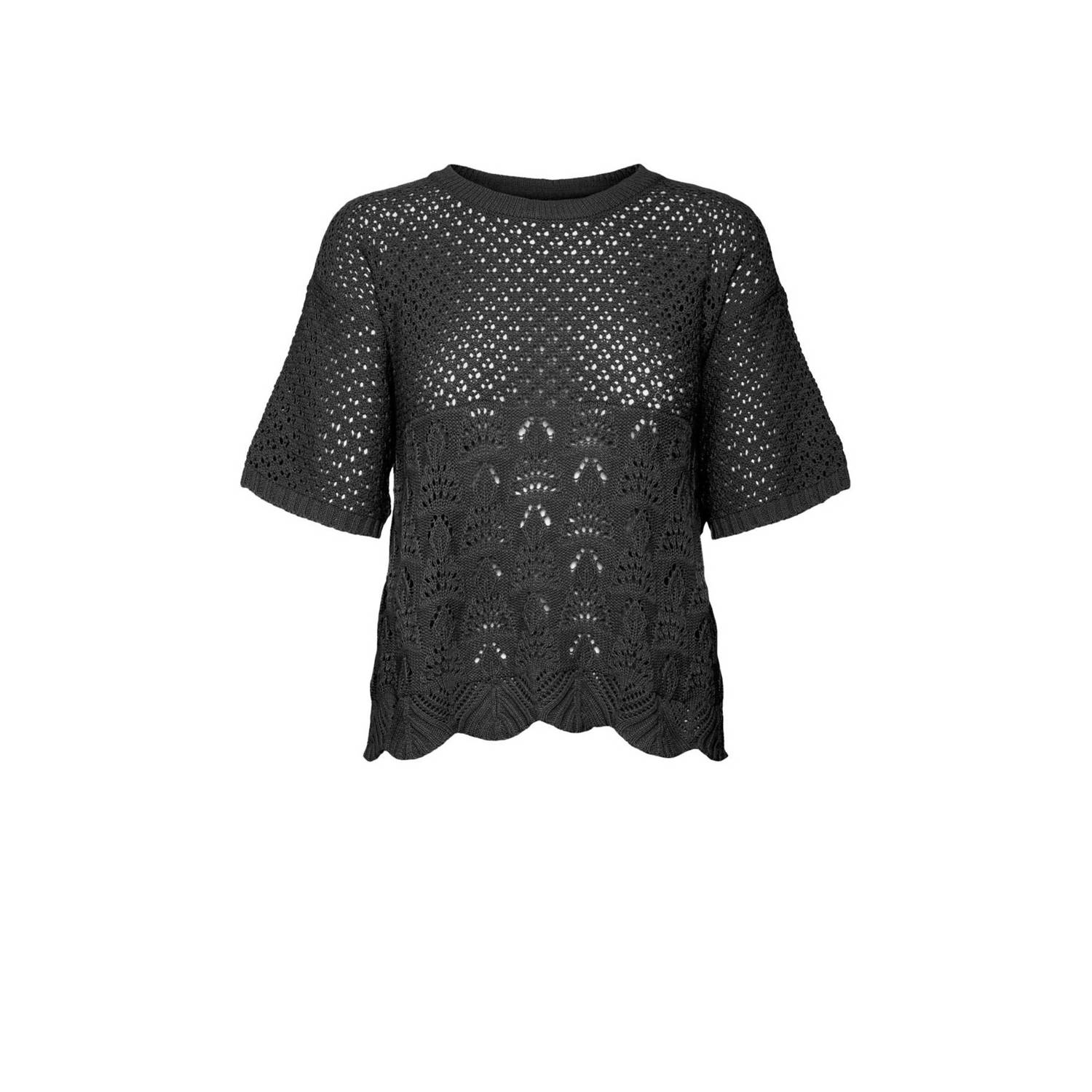 VERO MODA gebreide trui VMLILLIE zwart