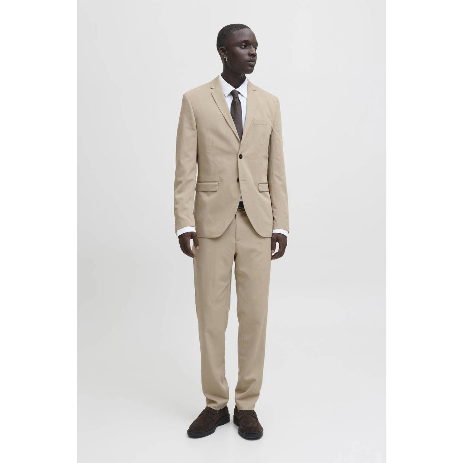 Jack & jones Stijlvolle single-breasted pak Beige Heren