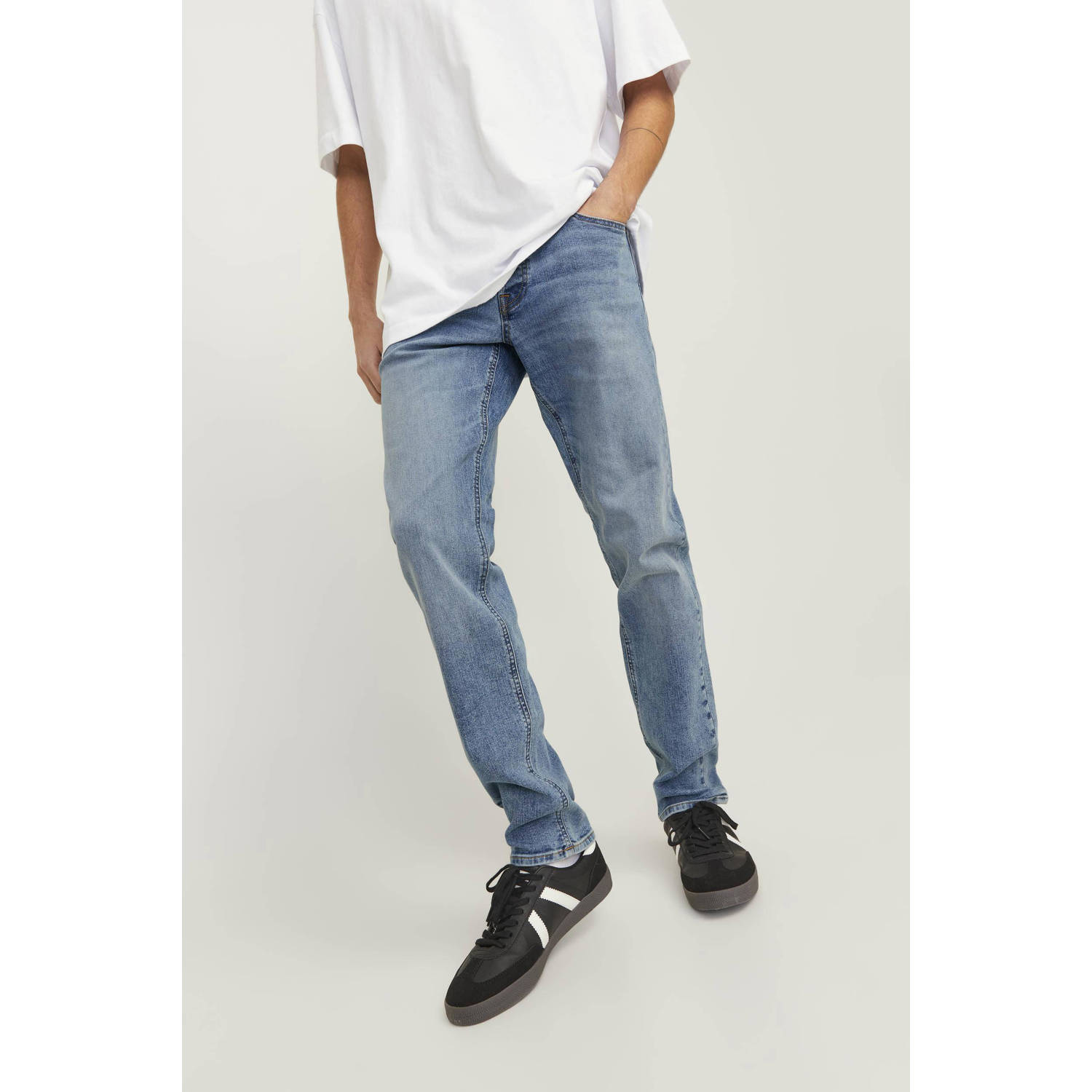 JACK & JONES JEANS INTELLIGENCE slim fit jeans JJIGLENN blue denim