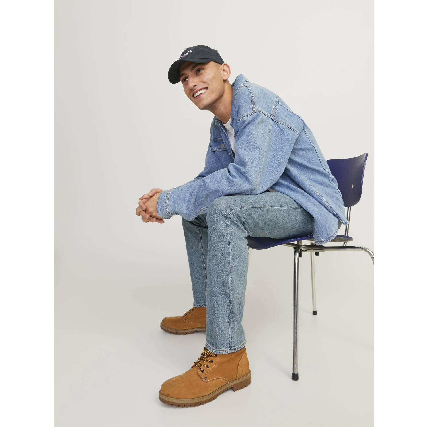 JACK & JONES JEANS INTELLIGENCE regular fit jeans JJICLARK 495 blue denim