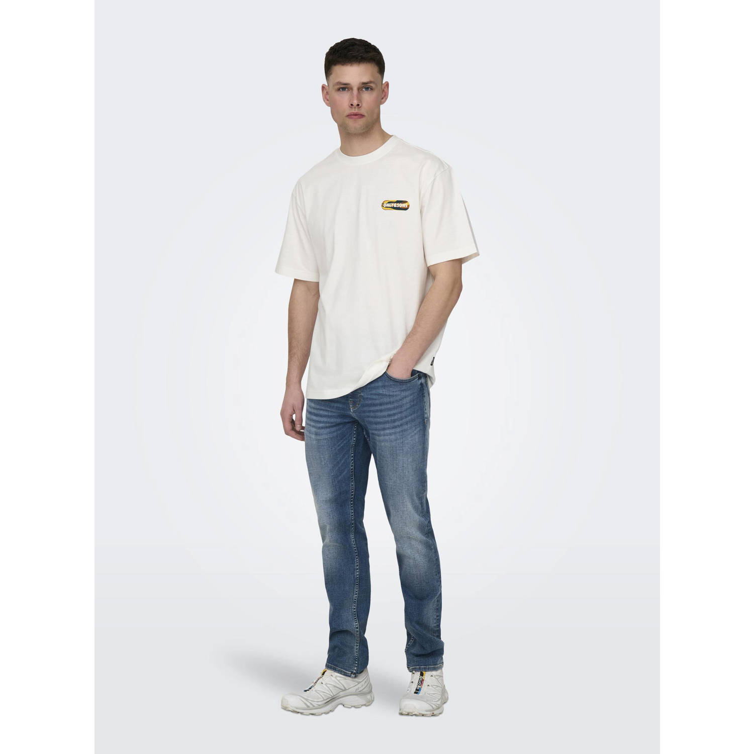 ONLY & SONS slim fit jeans blauw