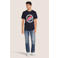 JACK & JONES T-shirt JJLOOF met printopdruk navy blazer