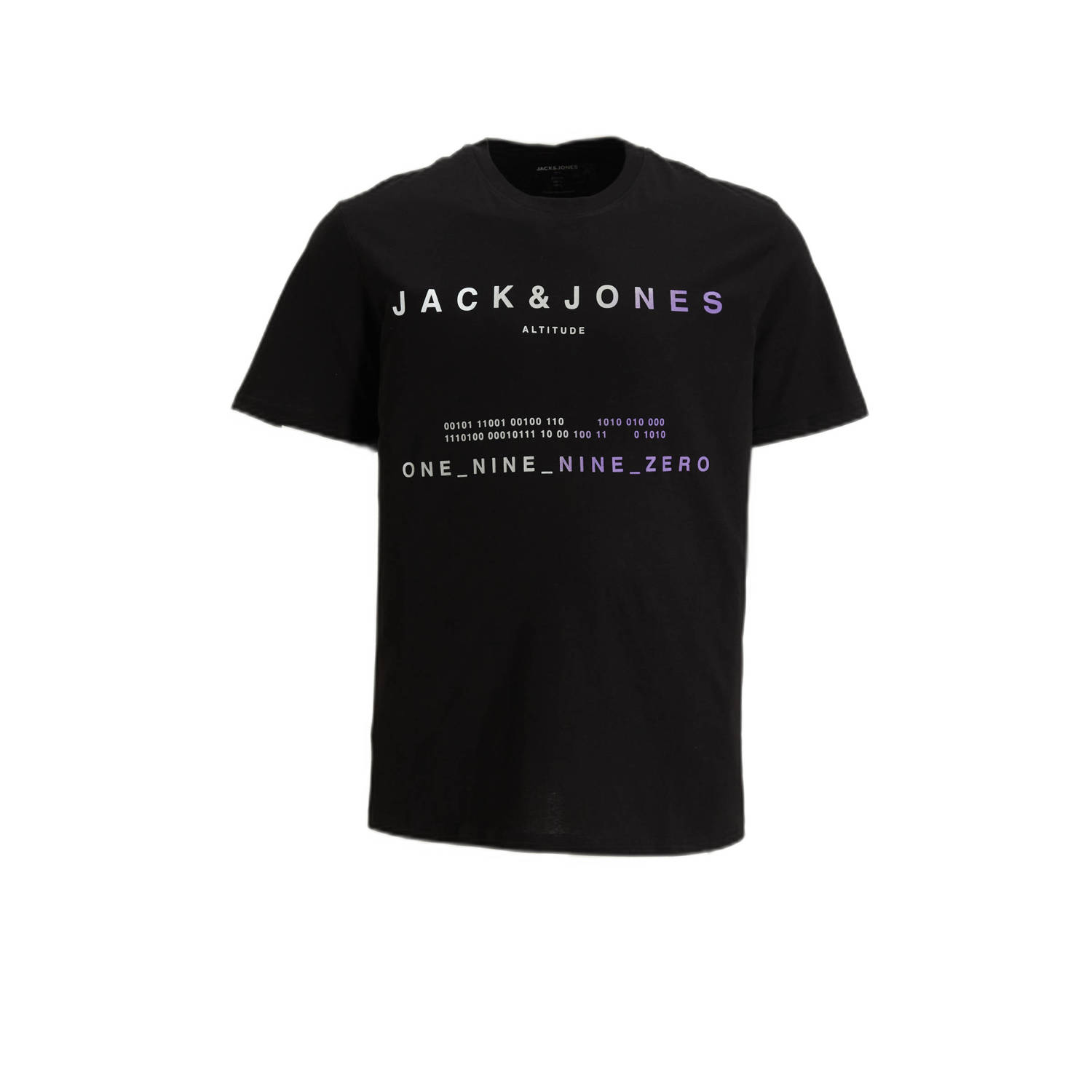 JACK & JONES PLUS SIZE regular fit T-shirt JCORIOT Plus Size met printopdruk zwart