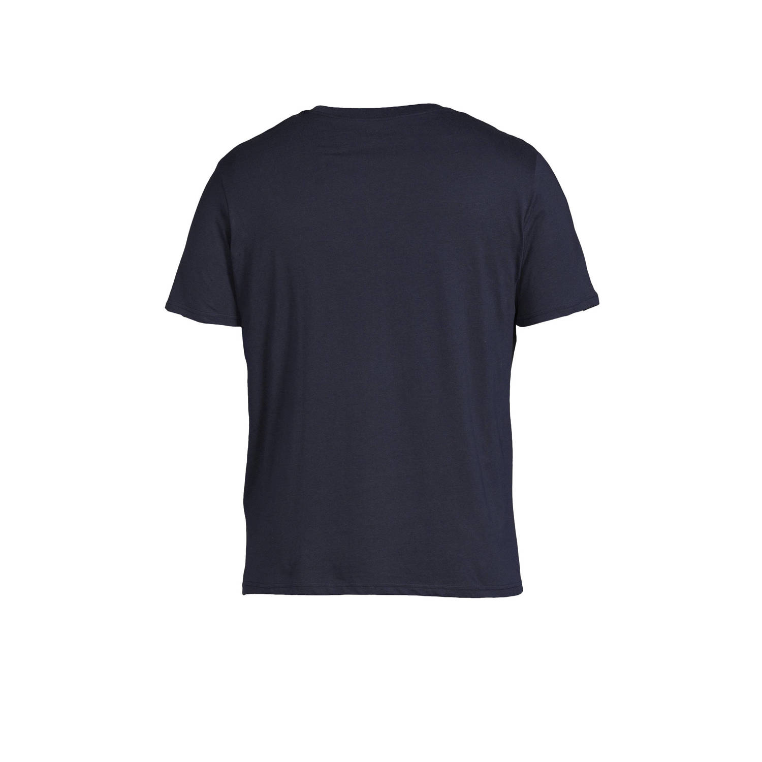 JACK & JONES PLUS SIZE regular fit T-shirt JCOLOGO Plus Size met printopdruk donkerblauw