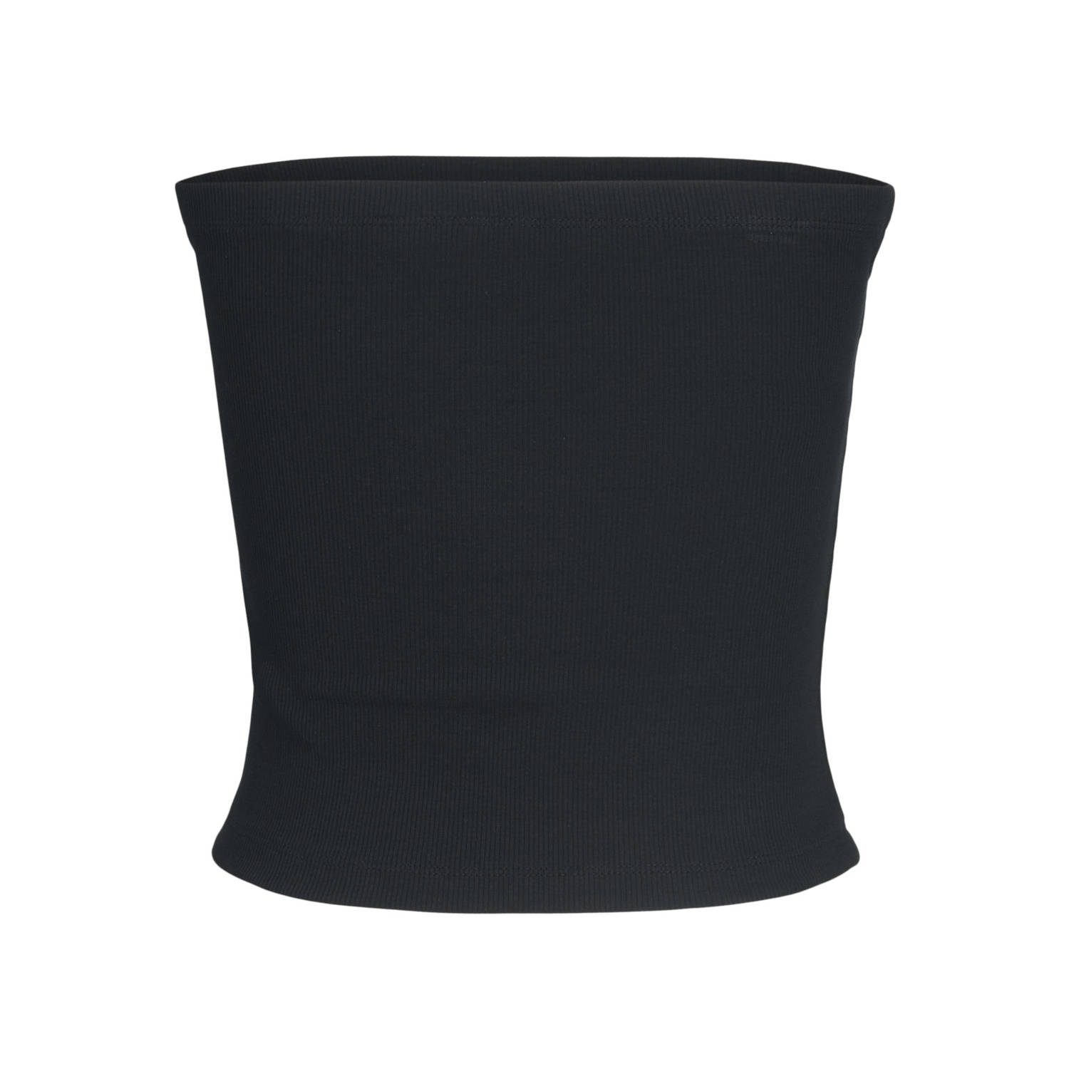 JJXX ribgebreide strapless top JXFIONA zwart