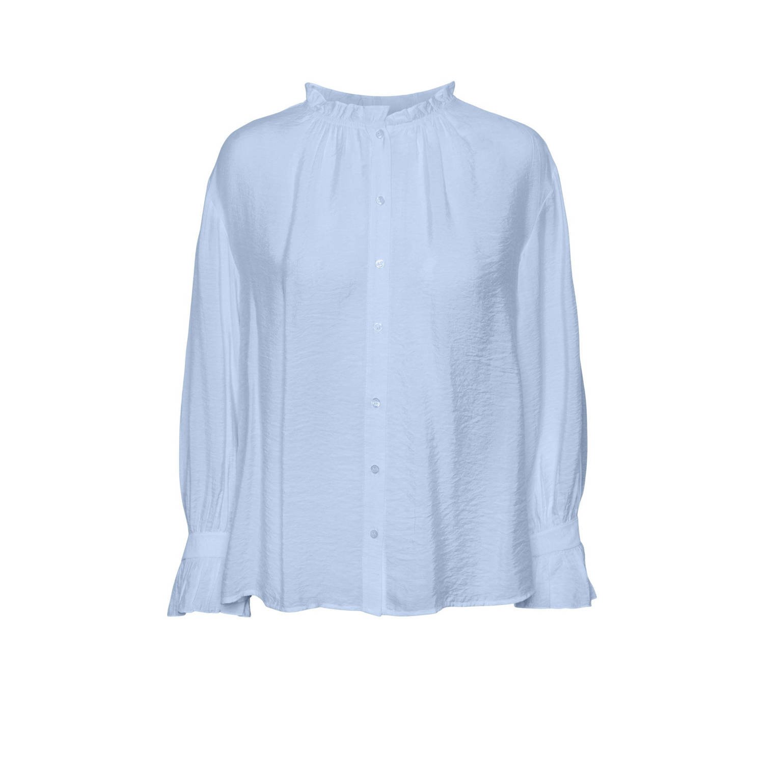 PIECES blouse PCMARICA lichtblauw