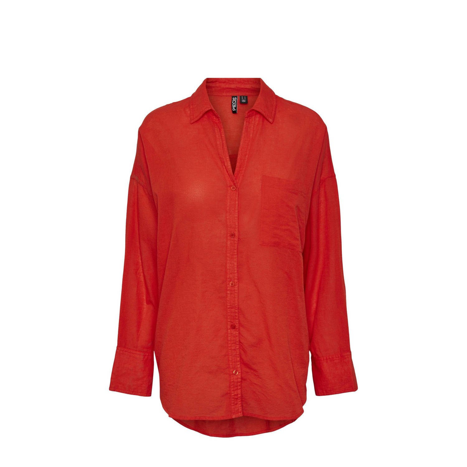 PIECES blouse PCMATINKA rood