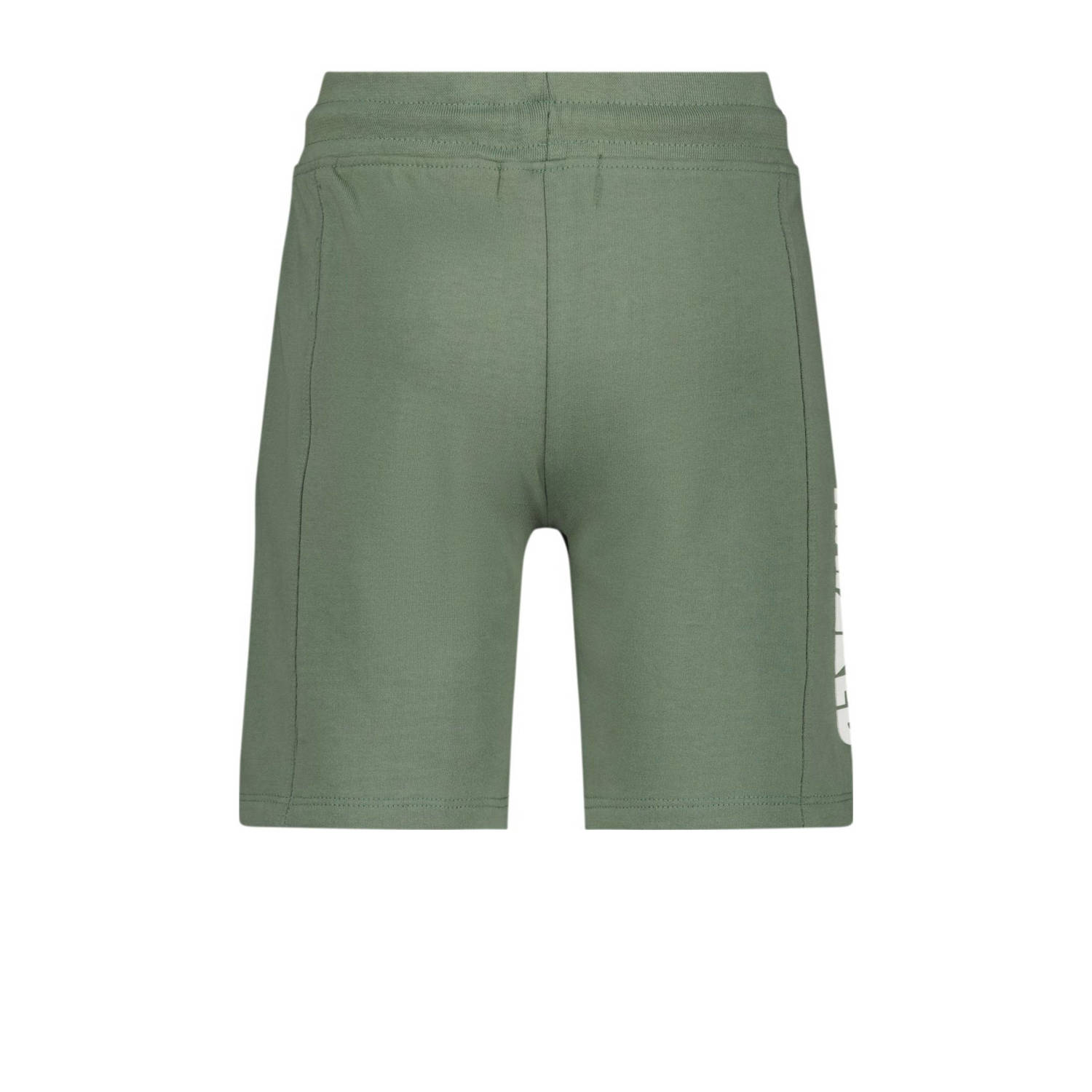 Raizzed sweatshort Djordy met logo olijfgroen