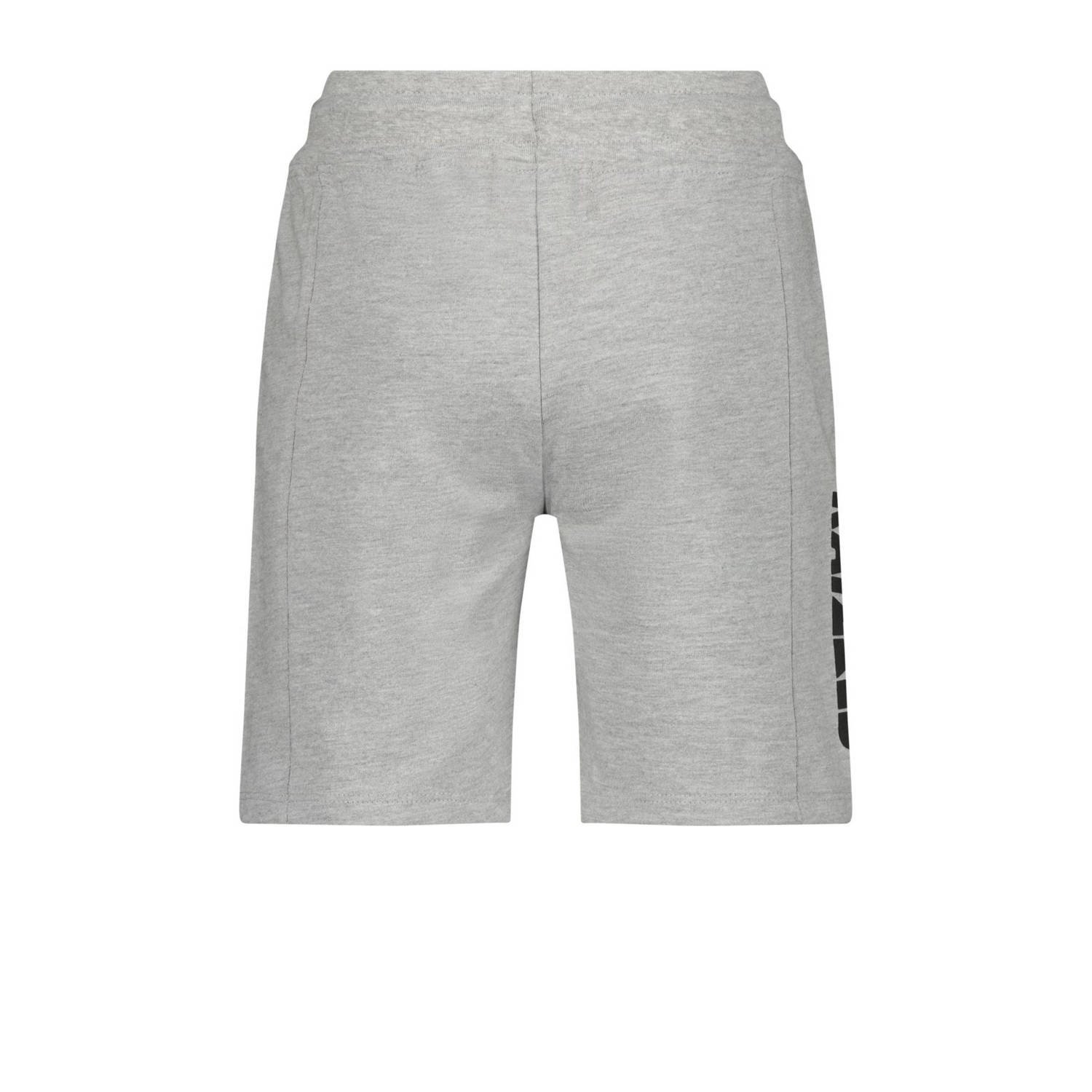 Raizzed sweatshort Djordy met logo grijs melange