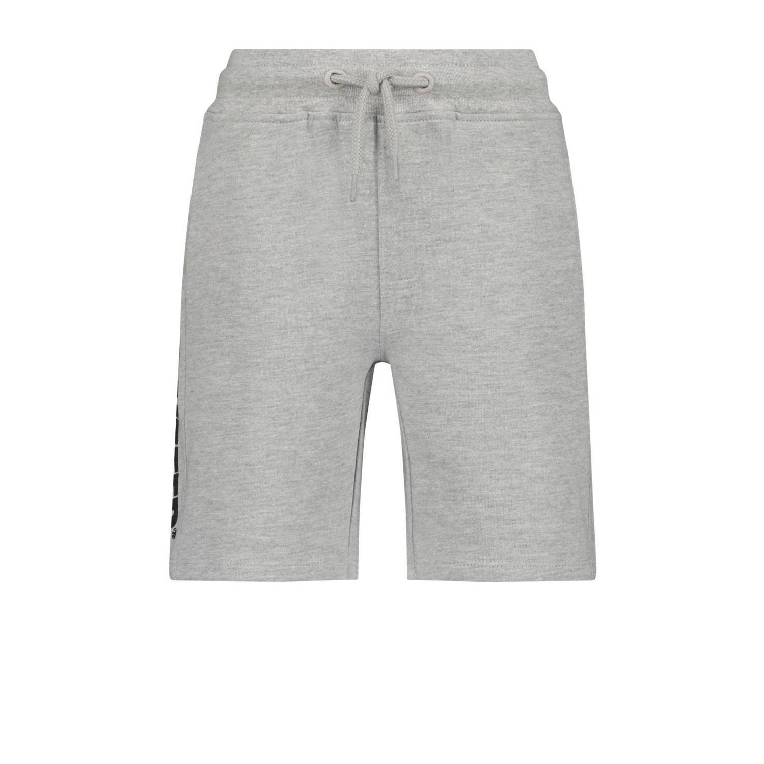 Raizzed sweatshort Djordy met logo grijs melange