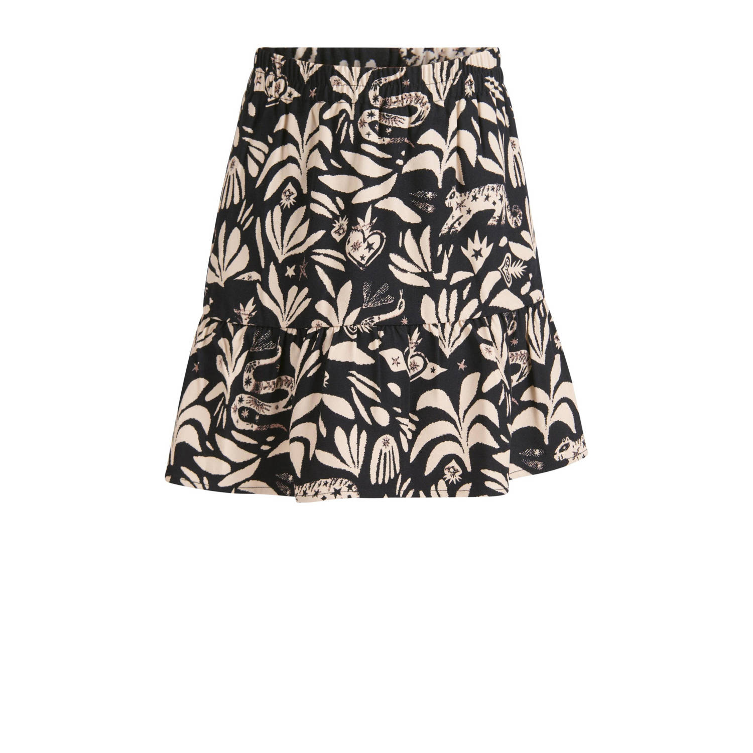 Shoeby rok met grafische print zwart beige