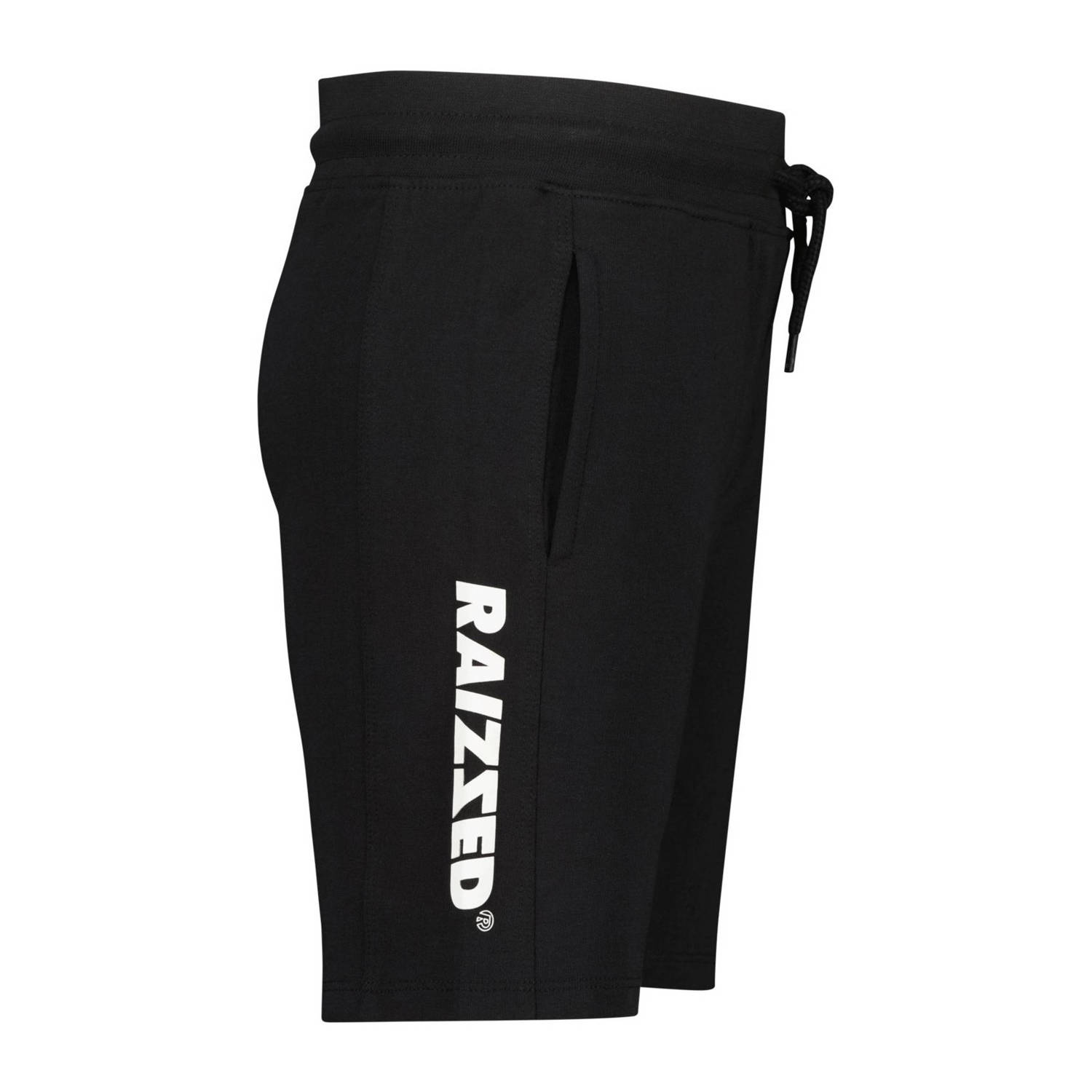 Raizzed sweatshort Djordy met logo zwart