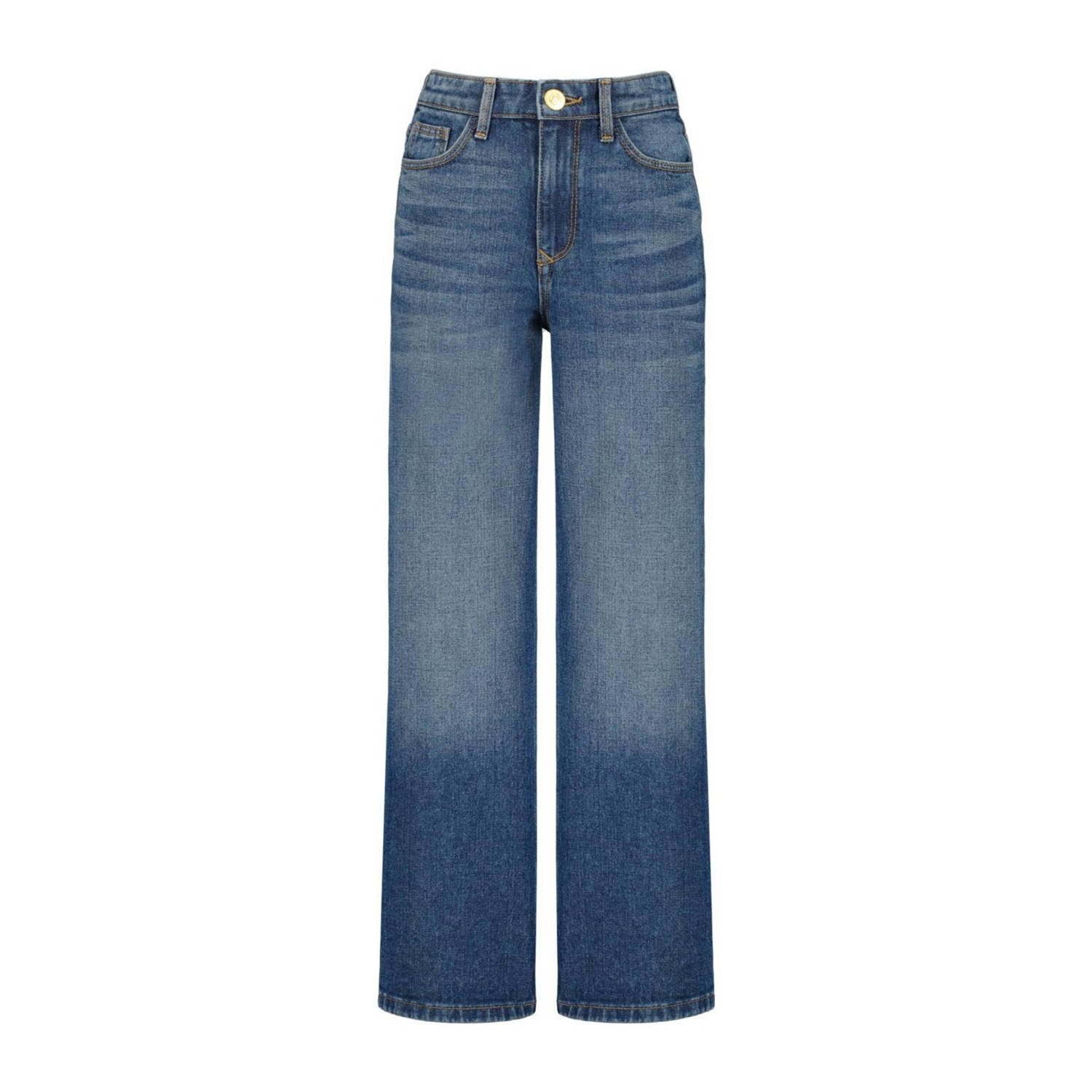 Raizzed high waist loose fit jeans Miami mid blue stone Blauw Meisjes Stretchdenim 146