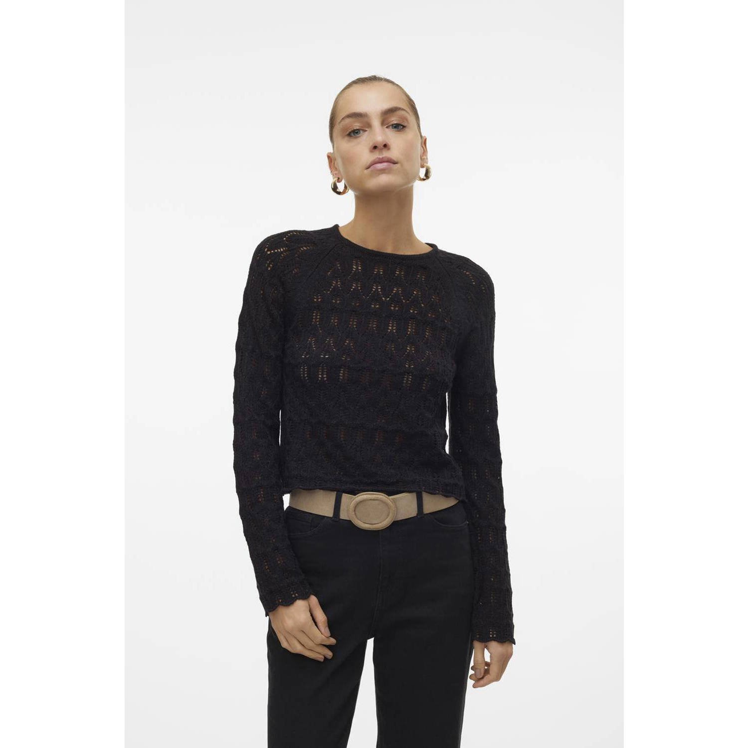 Vero Moda Gebreide trui VMNEWFABIENNE LS O-NECK PULLOVER NOOS