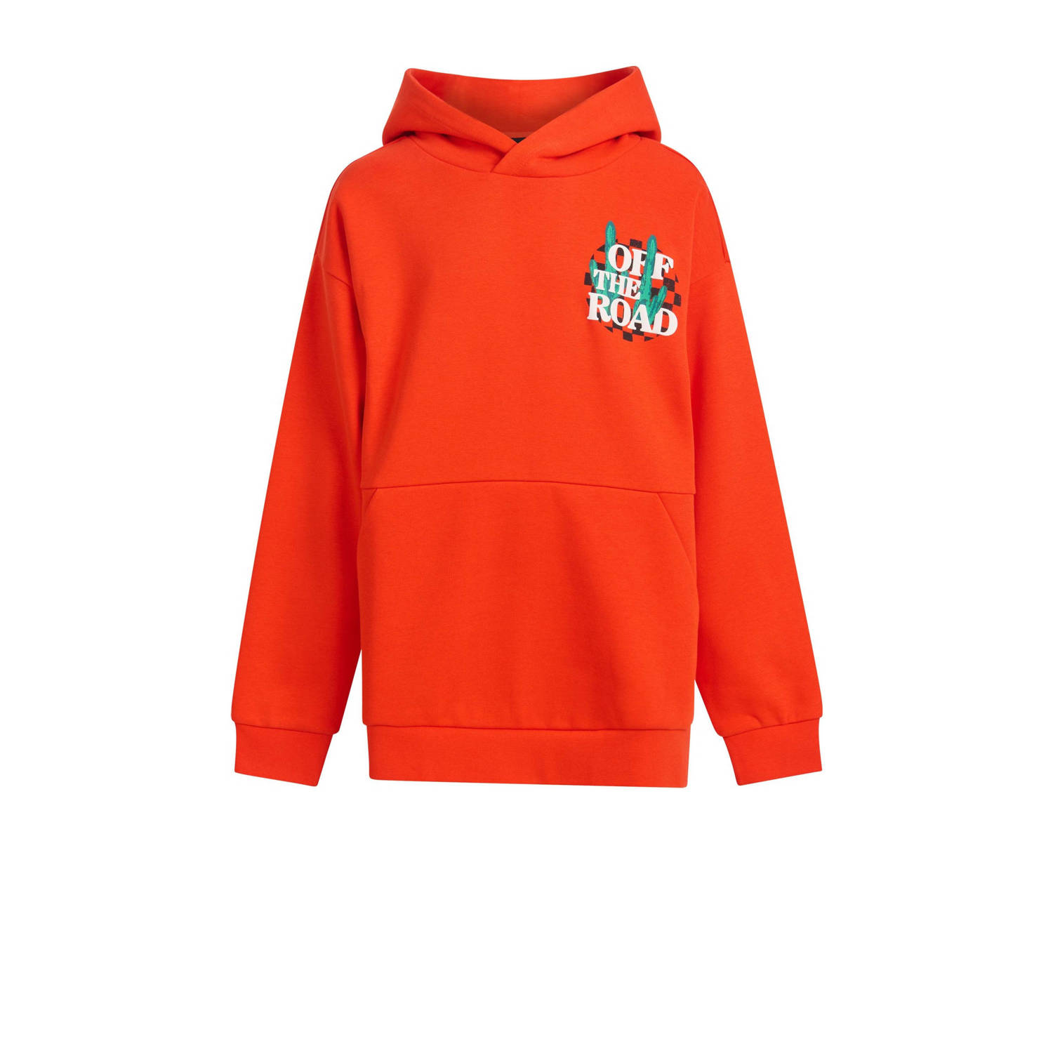 Shoeby hoodie met backprint darkorange