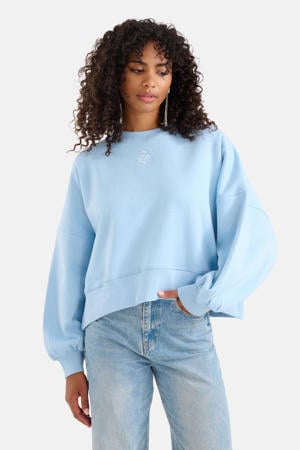 sweater met logo lichtblauw