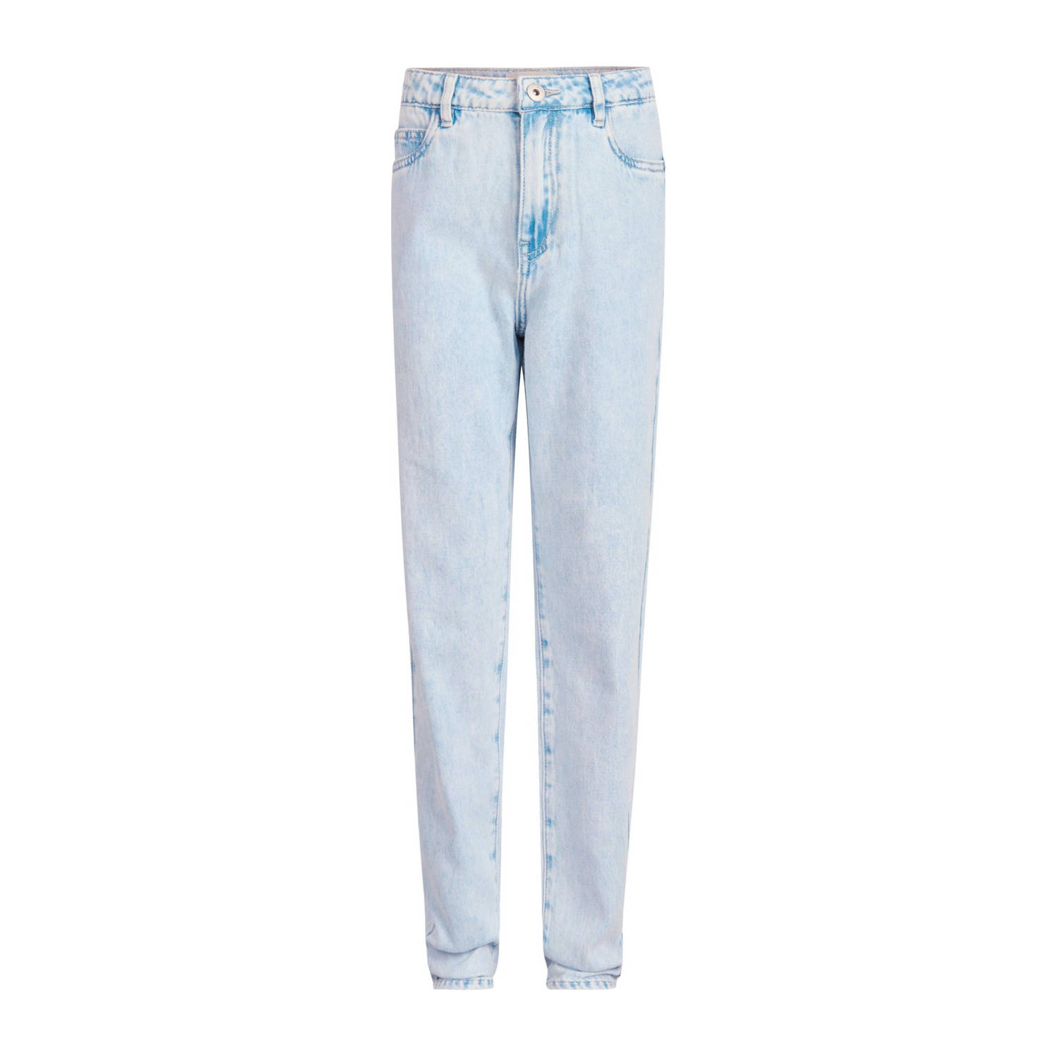 Shoeby high waist mom jeans bleached Blauw Meisjes Denim Effen 122