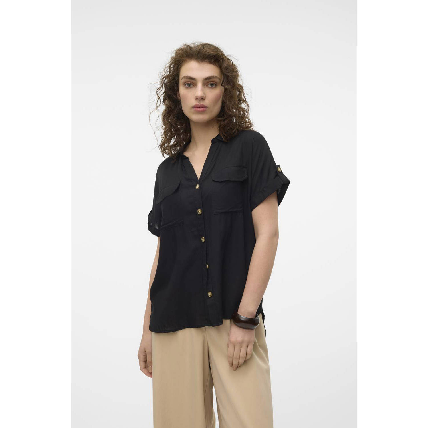 VERO MODA blouse VMBUMPY zwart