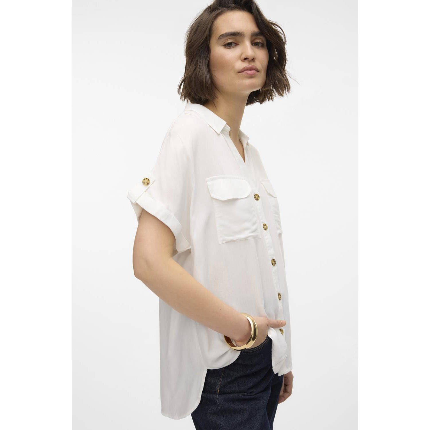 VERO MODA blouse VMBUMPY wit