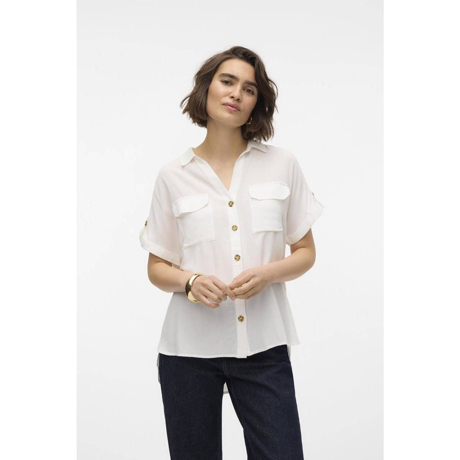 VERO MODA blouse VMBUMPY wit