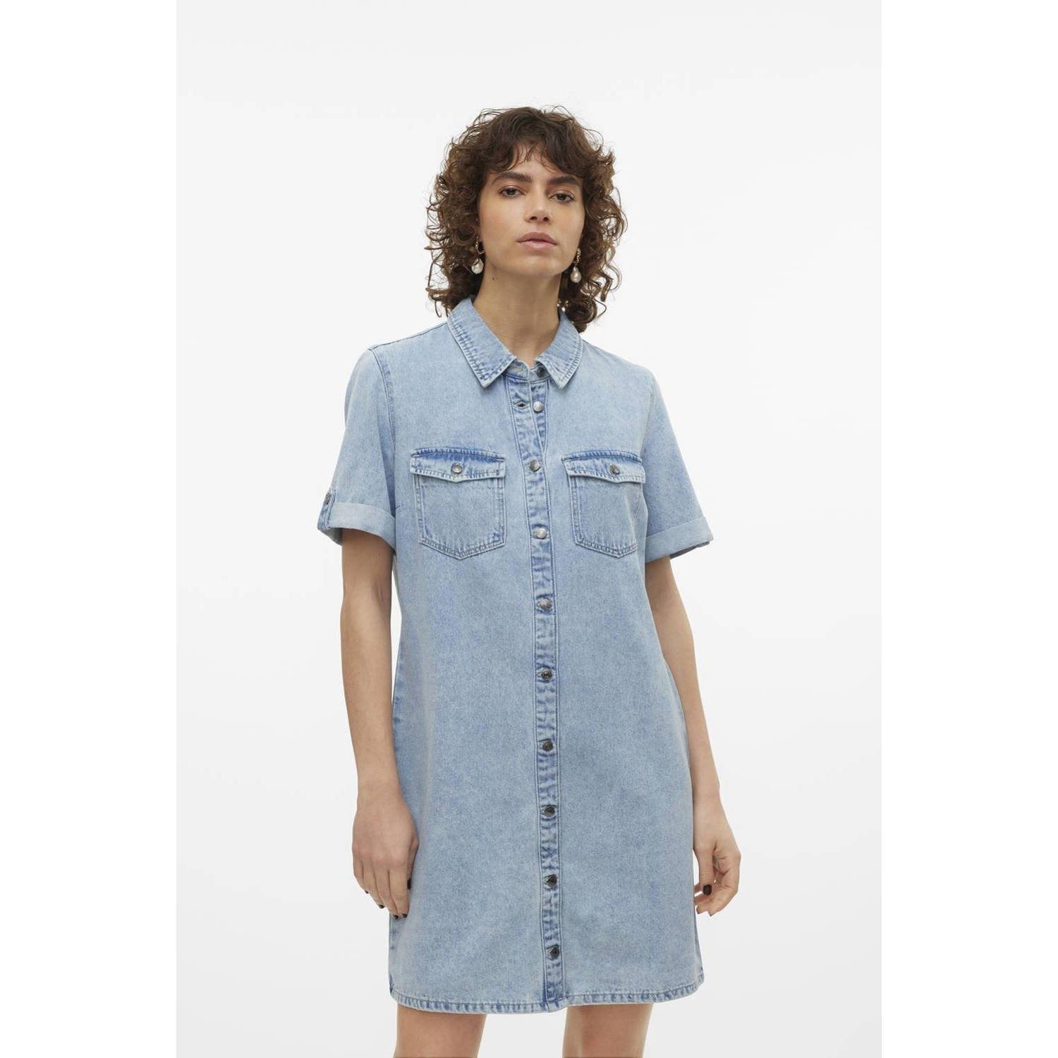 VERO MODA spijkerjurk VMJENNIE light blue denim