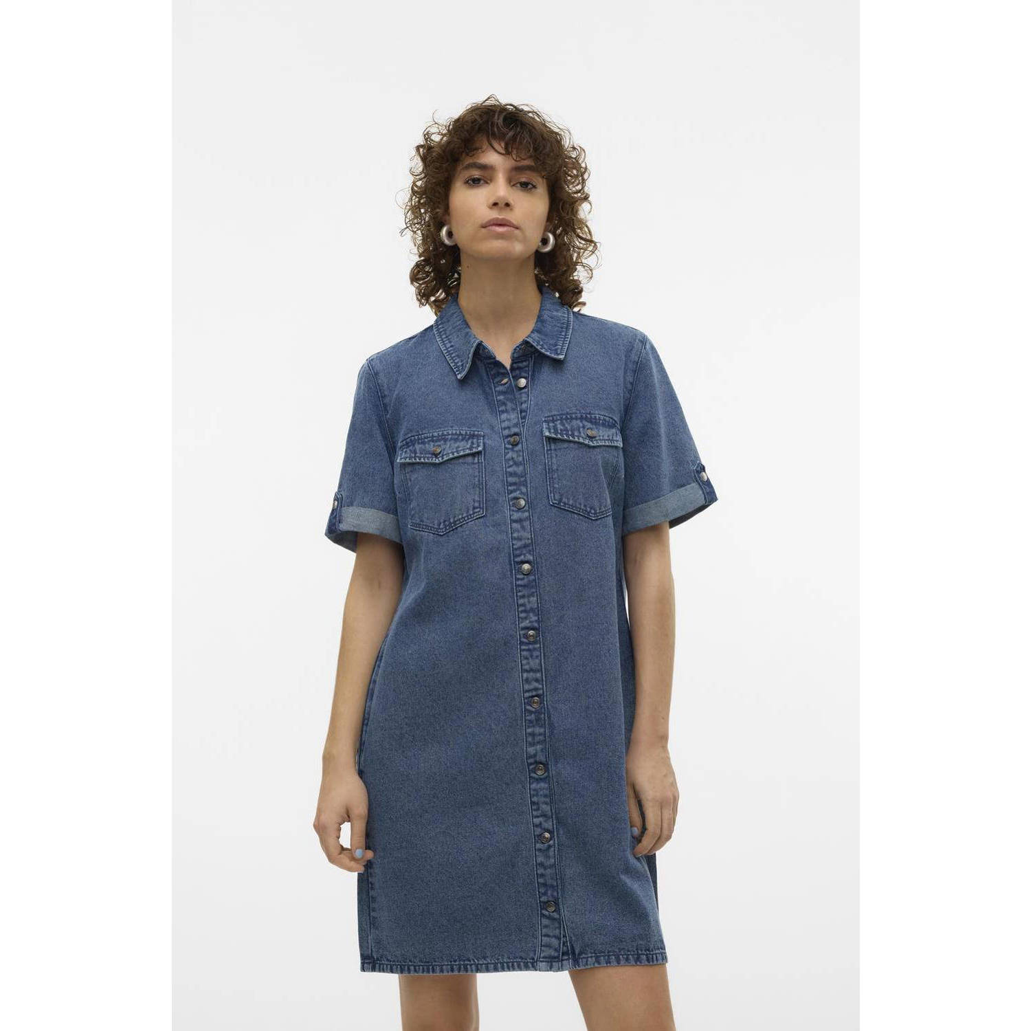 VERO MODA spijkerjurk VMJENNIE medium blue denim