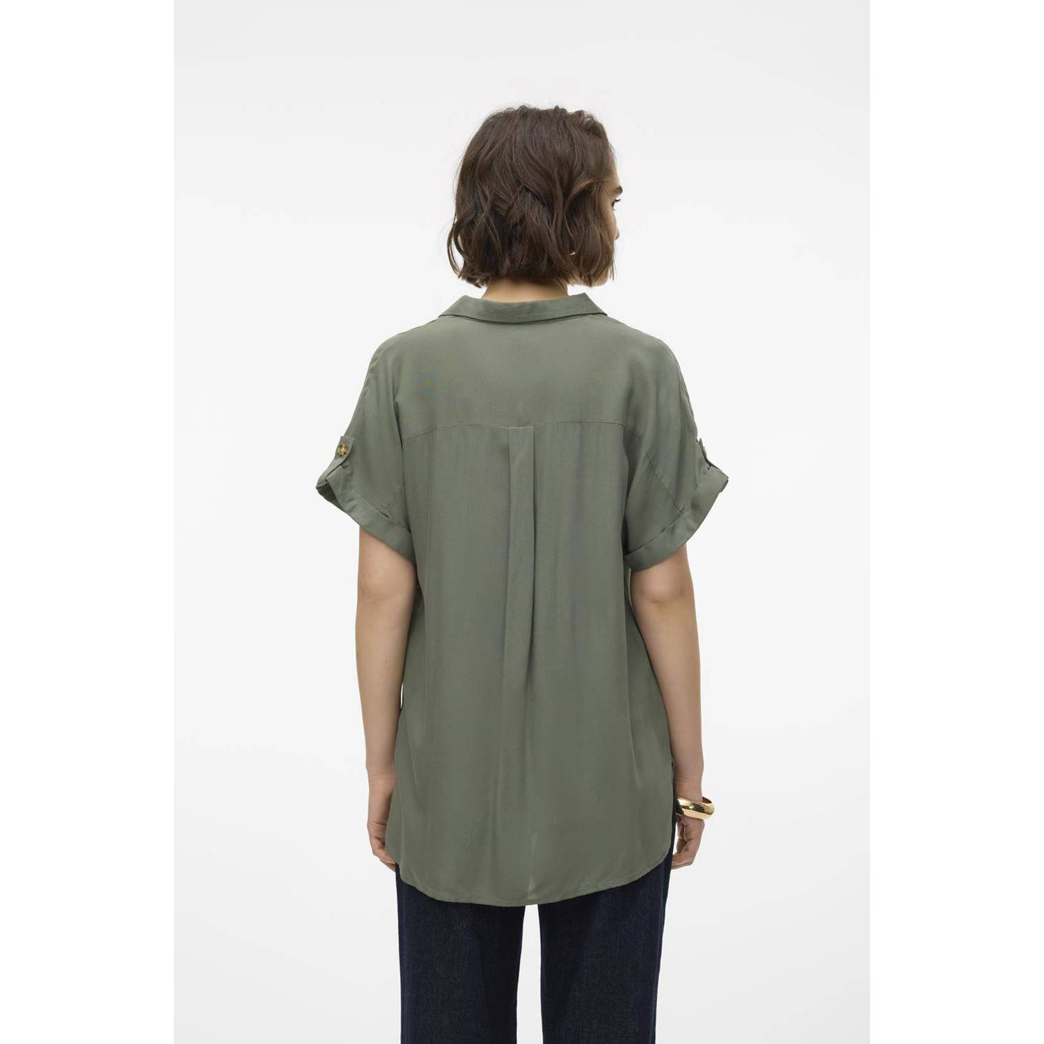 VERO MODA blouse VMBUMPY olijfgroen