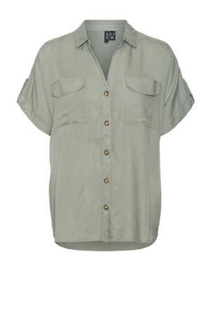 blouse VMBUMPY olijfgroen