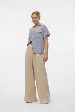 blouse VMBUMPY zwart/wit