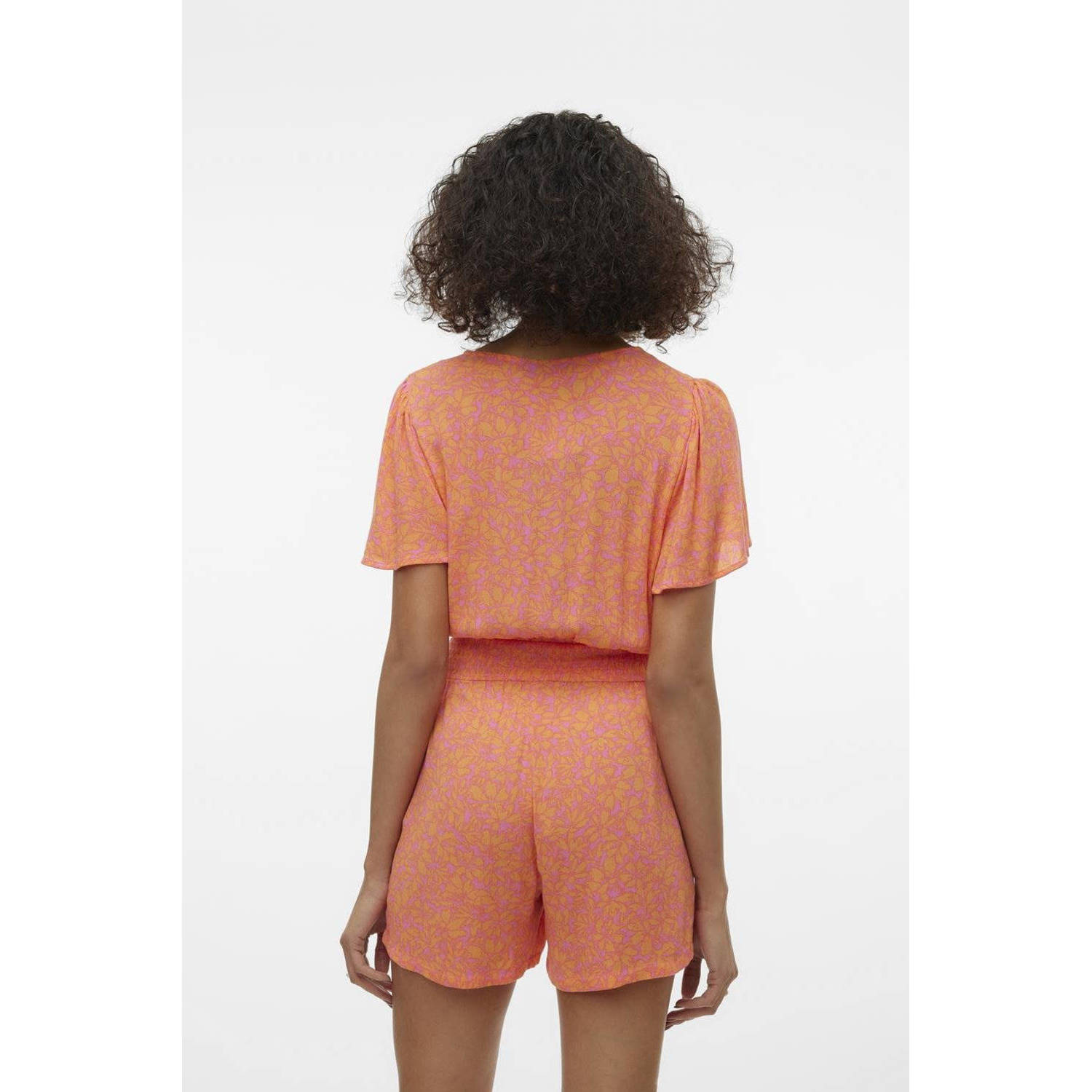 VERO MODA jumpsuit VMMENNY met all over print oranje