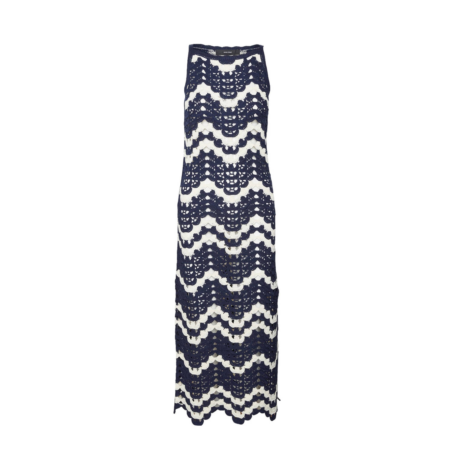 VERO MODA maxi jurk VMVENUS met all over print donkerblauw