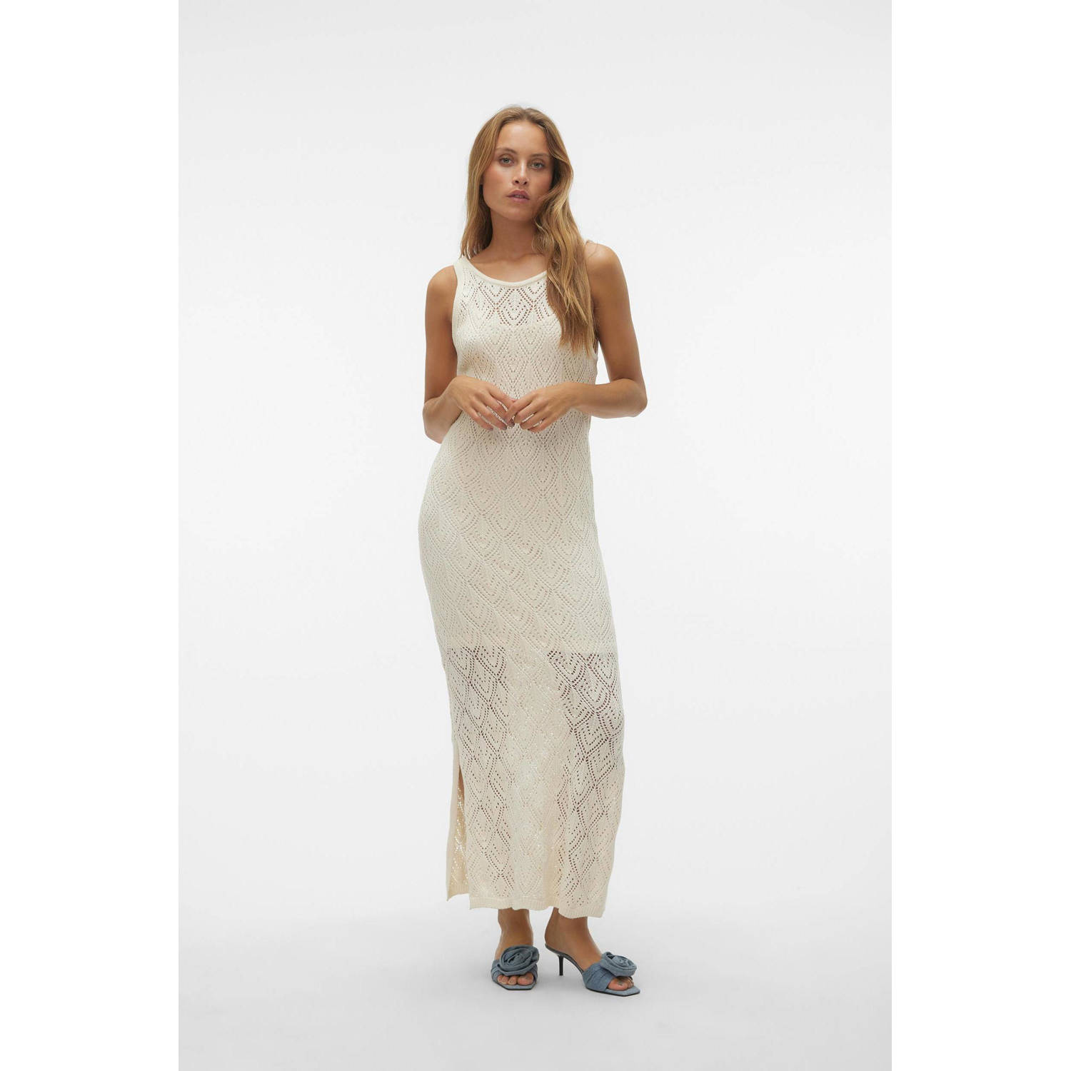 VERO MODA maxi jurk VMRIVIERA creme