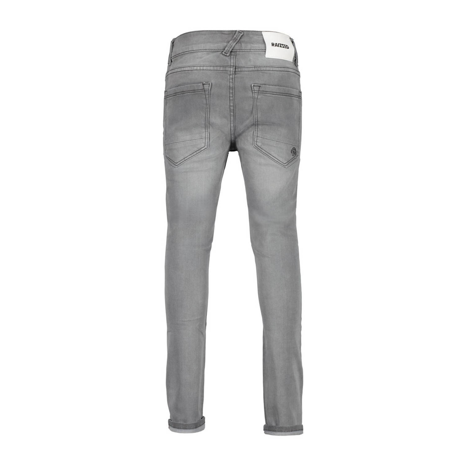 Raizzed skinny jeans Tokyo Crafted met slijtage mid grey stone