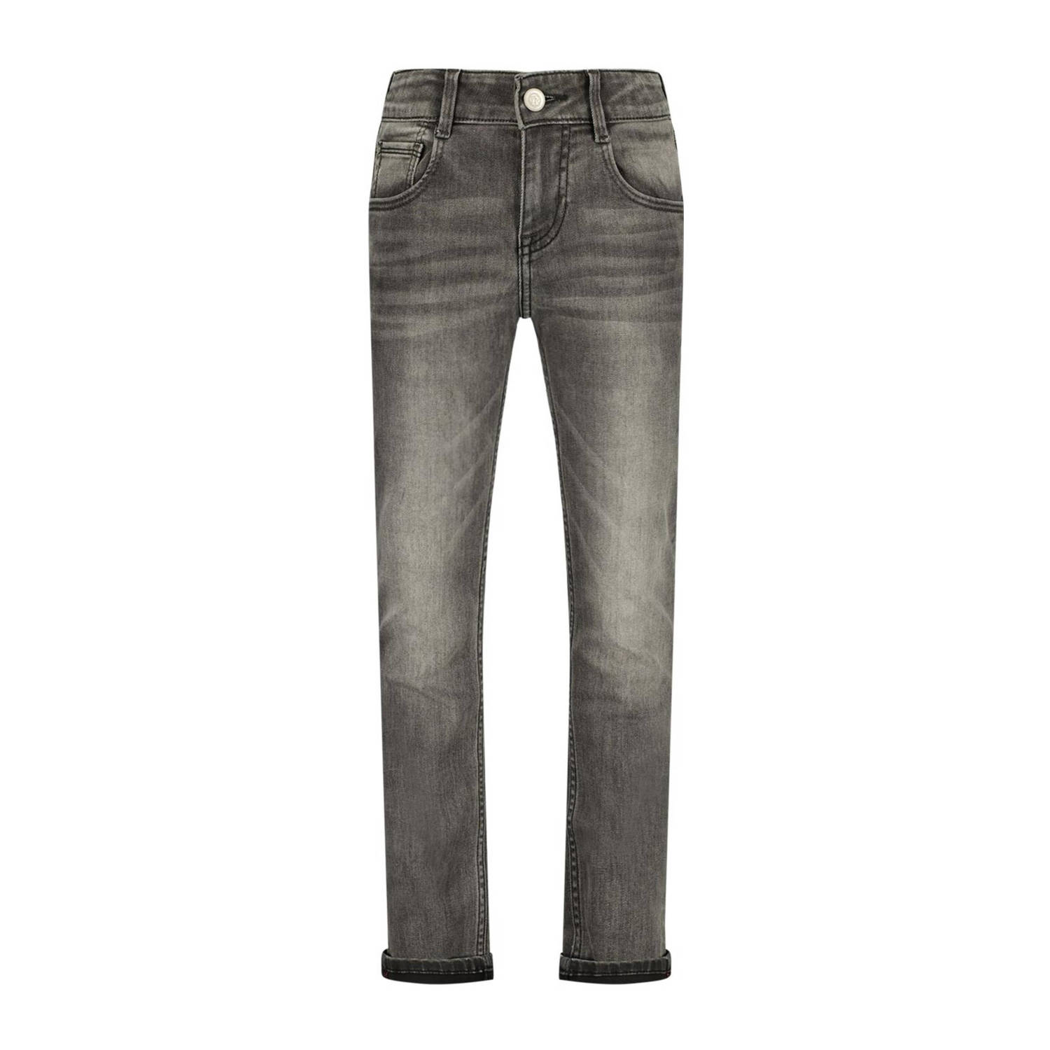 Raizzed straight fit jeans Berlin vintage grey Grijs Jongens Stretchdenim 164