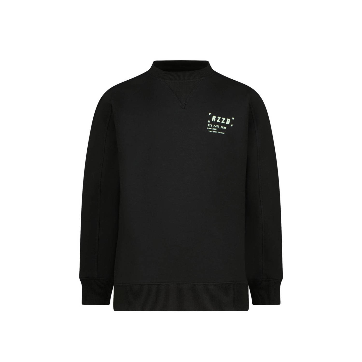 Raizzed sweater Nam met printopdruk zwart