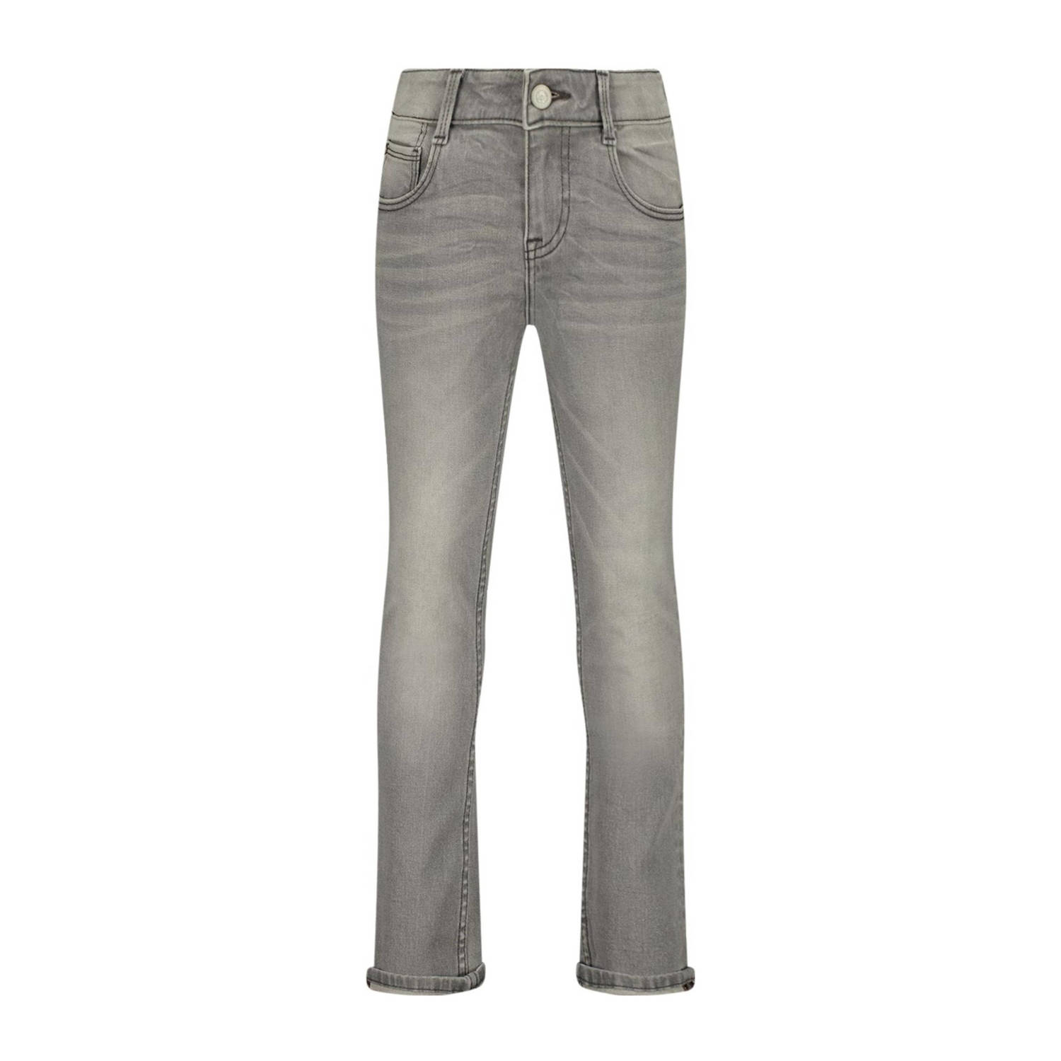 Raizzed slim fit jeans Boston mid grey stone Grijs Jongens Stretchdenim 140
