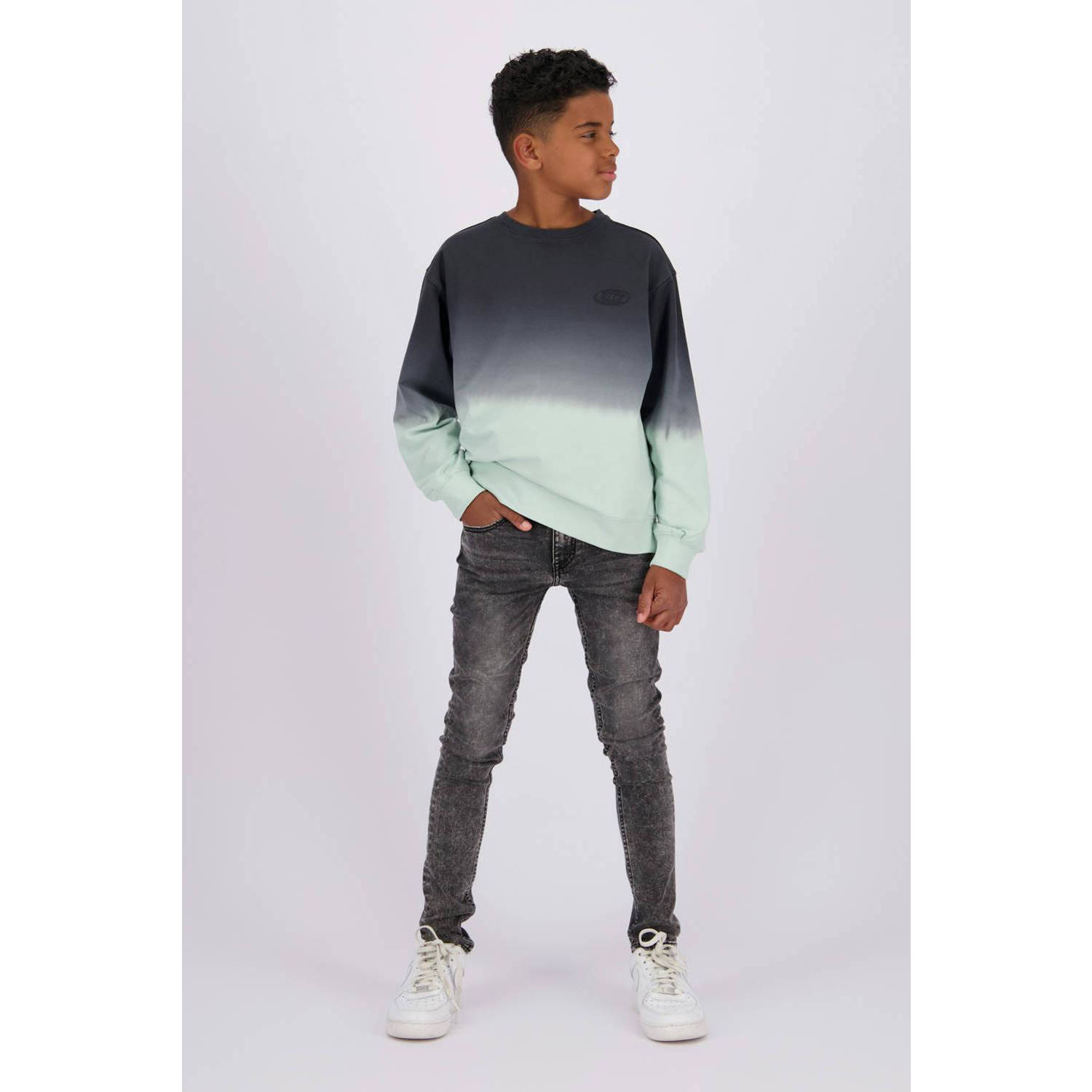 Raizzed dip-dye sweater Niran pistachegroen zwart