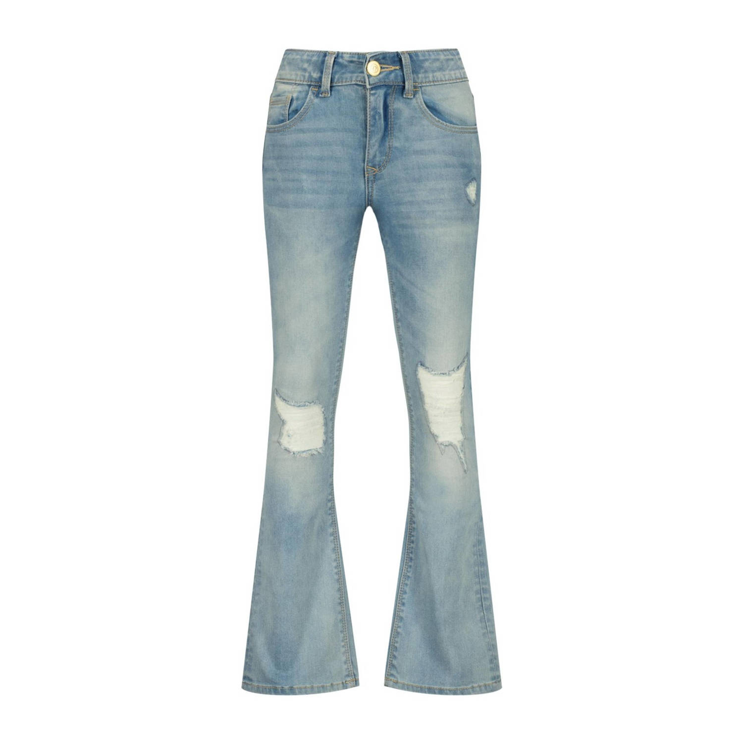 Raizzed flared jeans Melbourne Crafted met slijtage light blue stone
