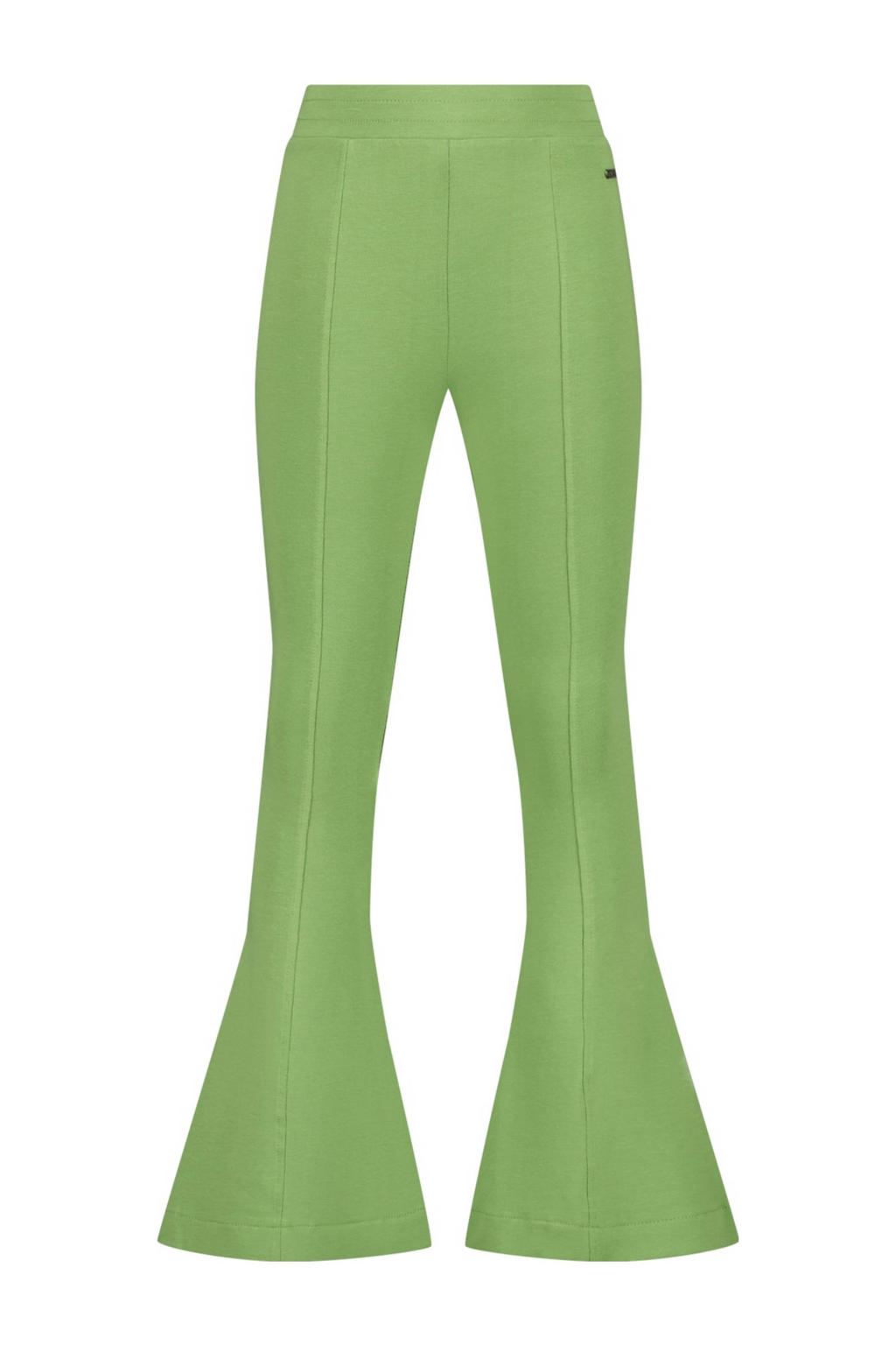 Groene meisjes Raizzed flared broek Sena van stretchkatoen met regular waist, elastische tailleband en effen