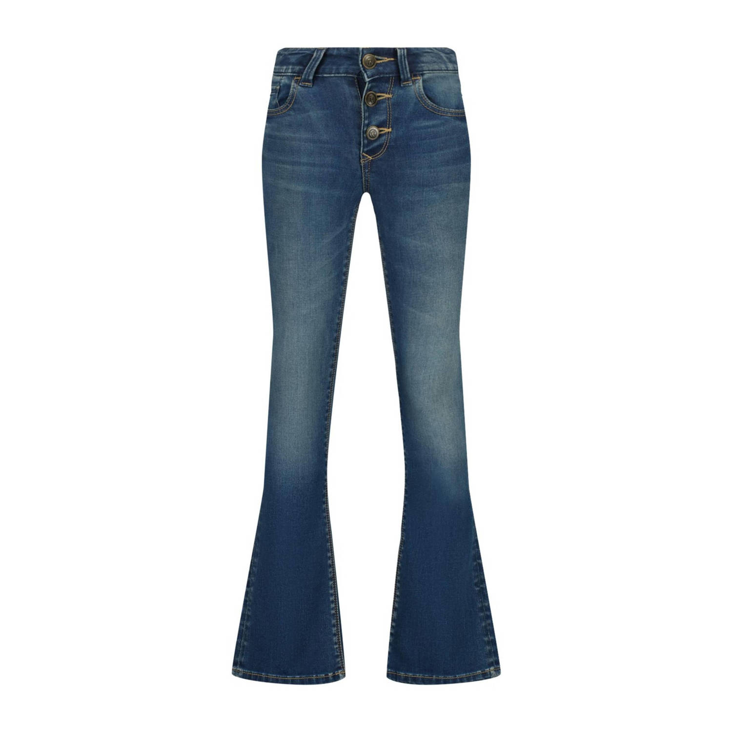 Raizzed flared jeans Melbourne dark blue stone Blauw Meisjes Stretchdenim 134