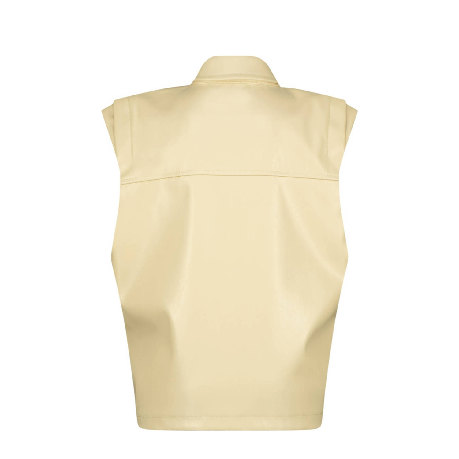 Raizzed imitatieleren gilet Isabel beige