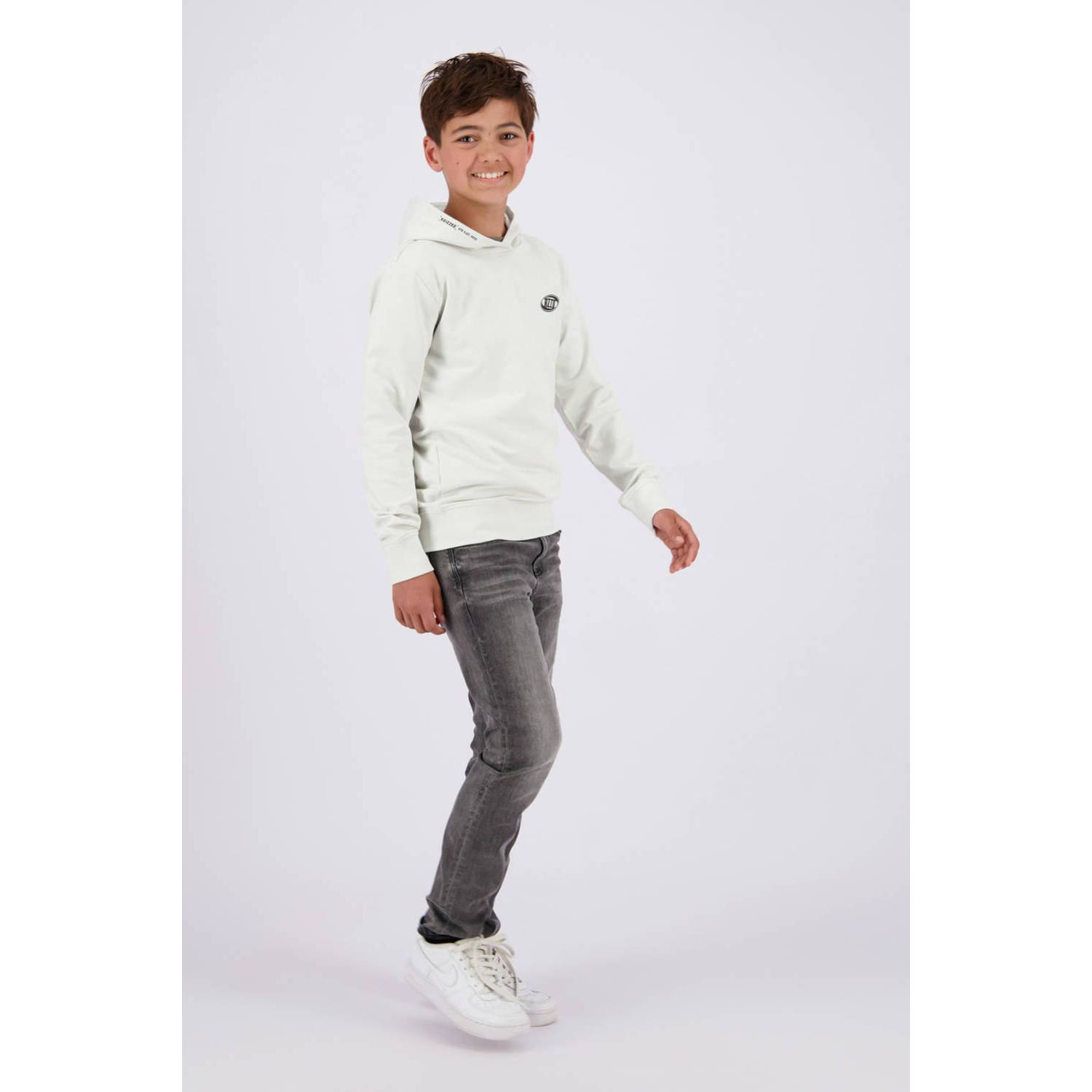 Raizzed hoodie Nezar met backprint greige