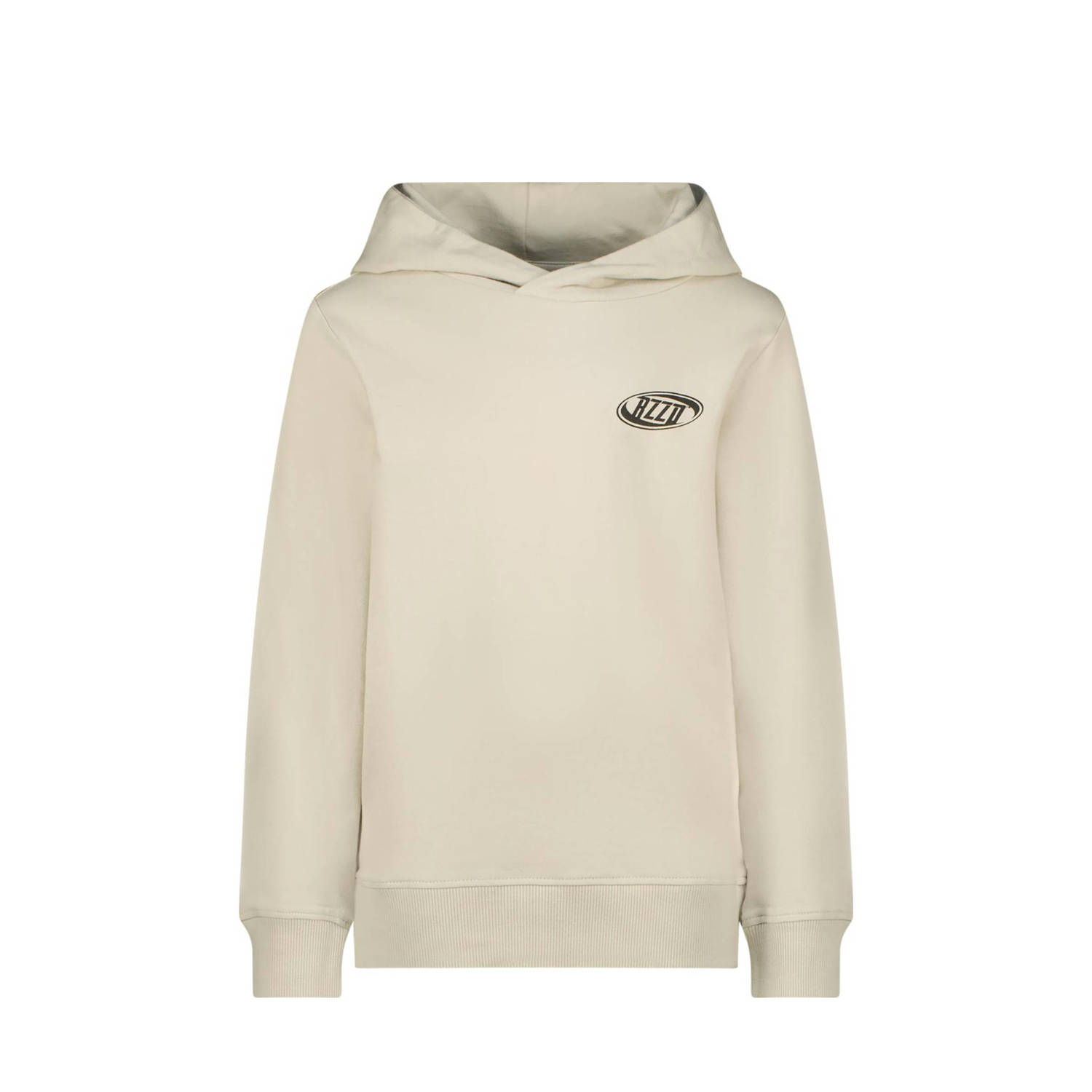 Raizzed hoodie Nezar met backprint greige Sweater Grijs Backprint 152