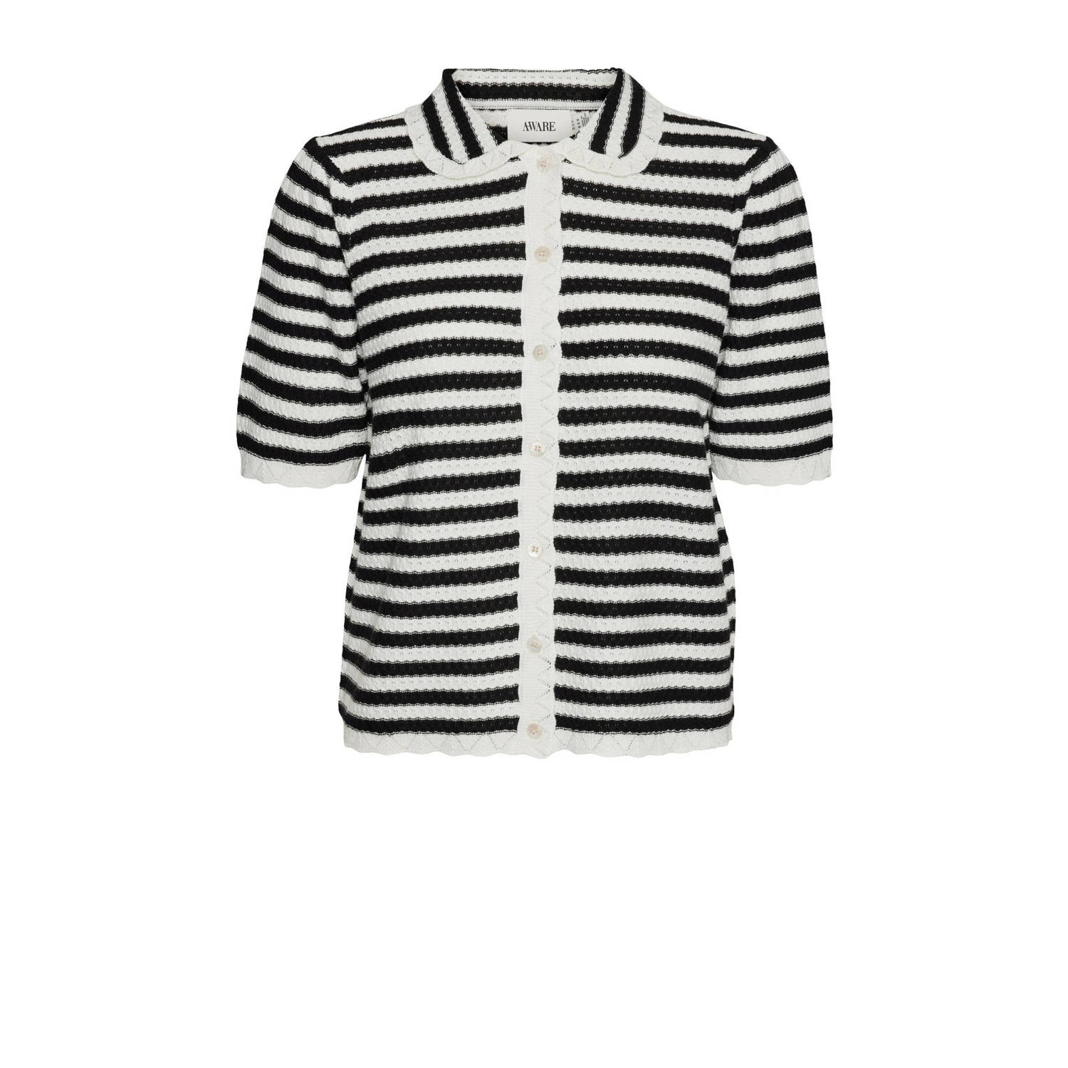 VERO MODA AWARE by gestreepte top VMJUDE zwart wit