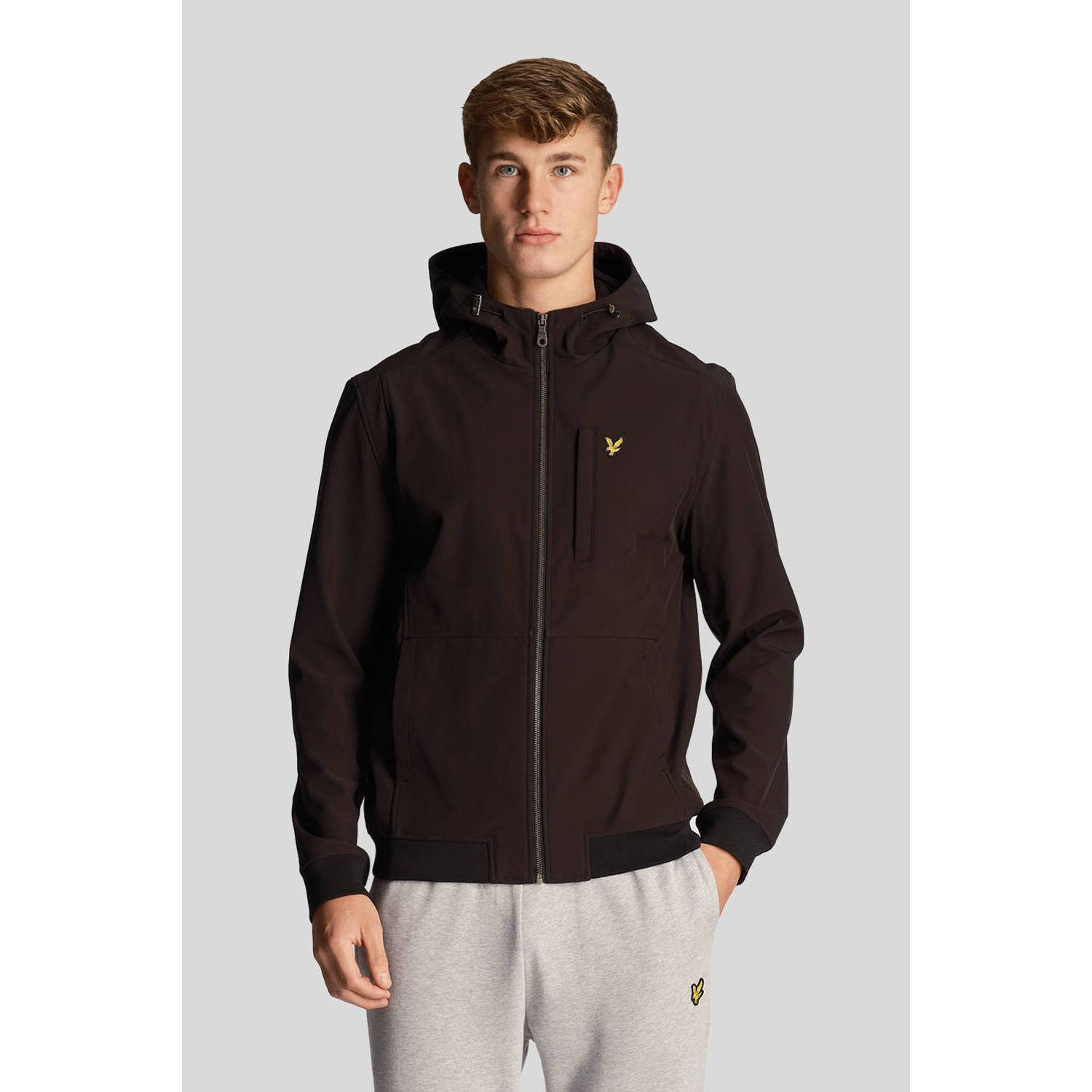 Lyle & Scott softshell jas zwart