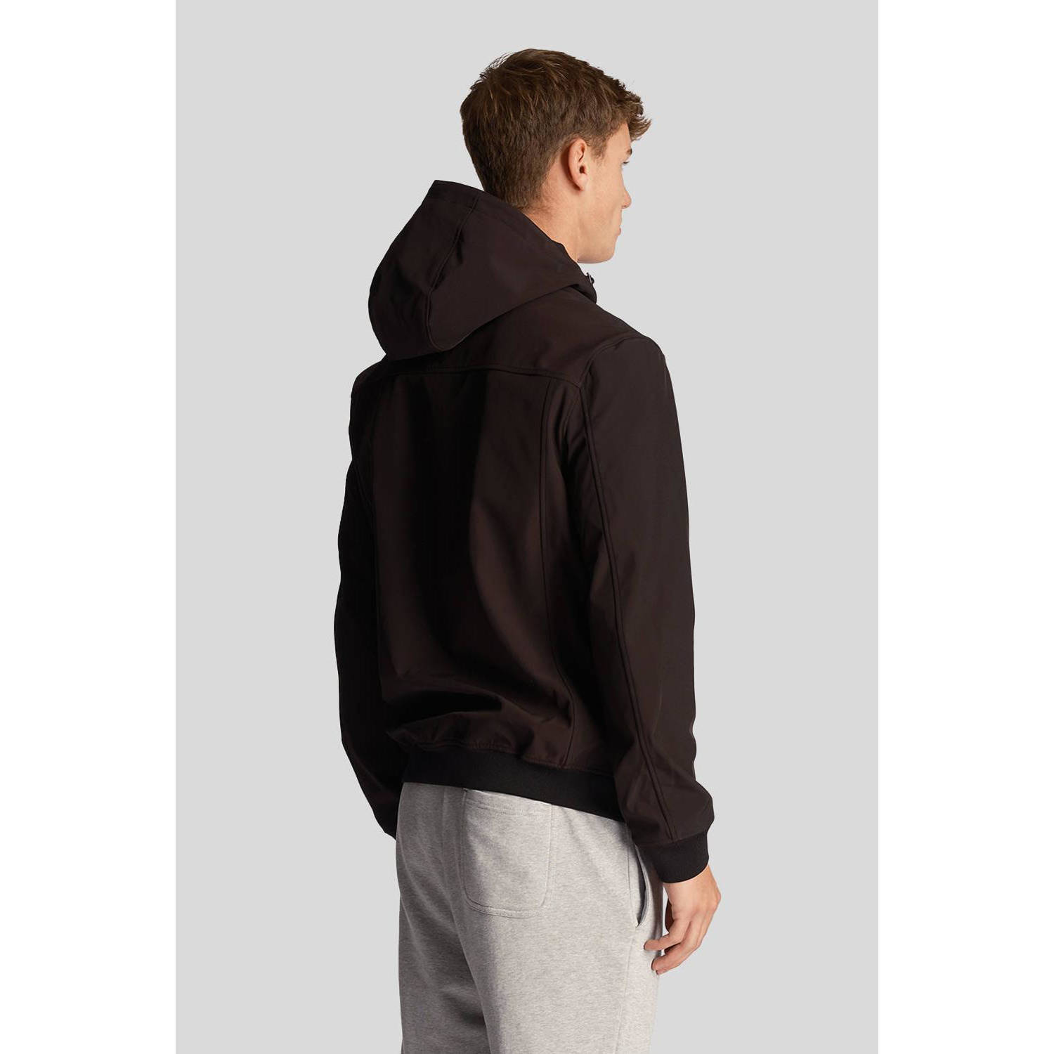 Lyle & Scott softshell jas zwart