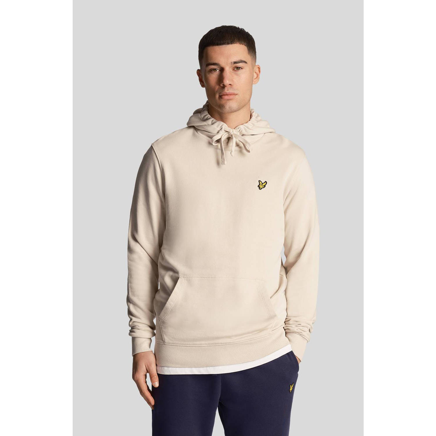 Lyle & Scott hoodie met logo beige