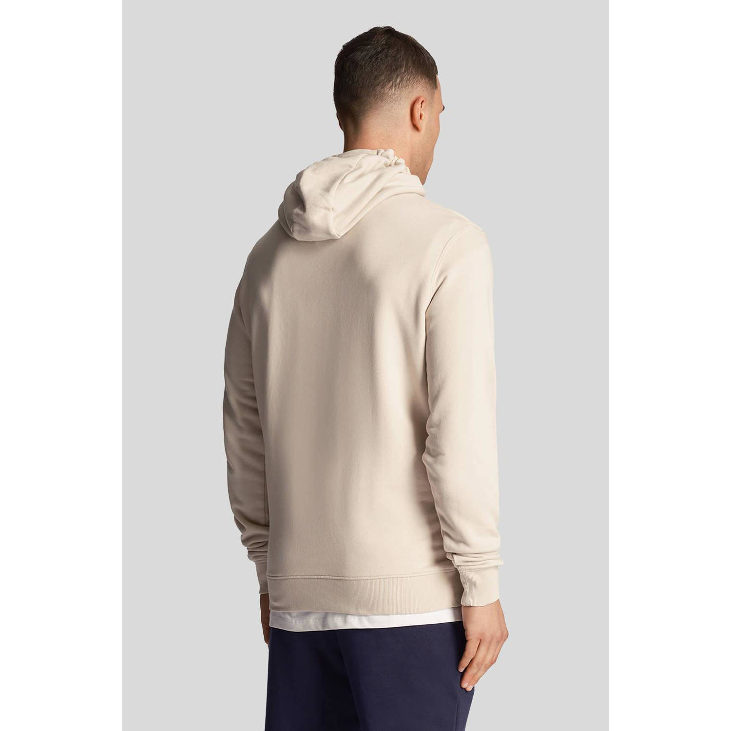 Lyle & Scott hoodie met logo beige